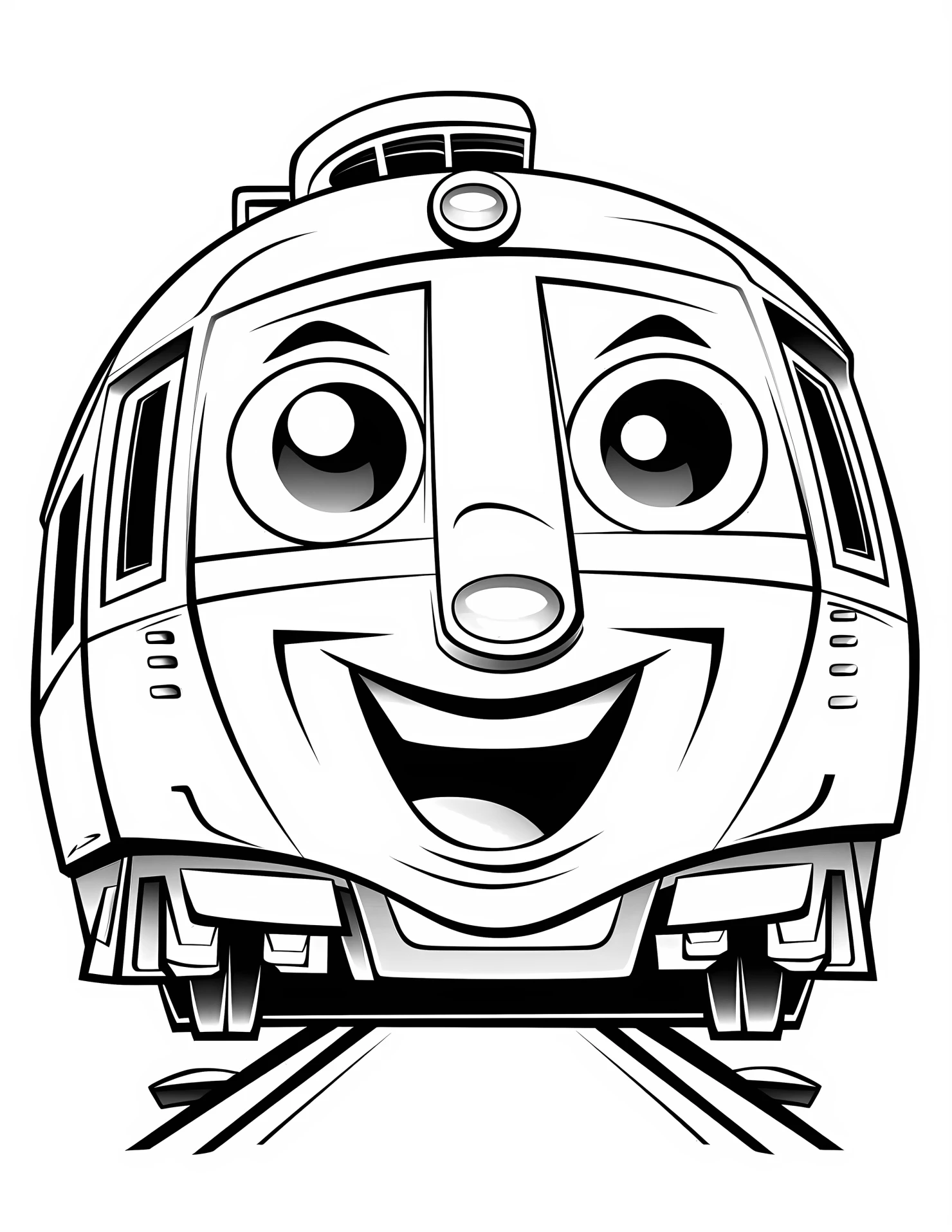 Train for kids coloring page on white color background #33139