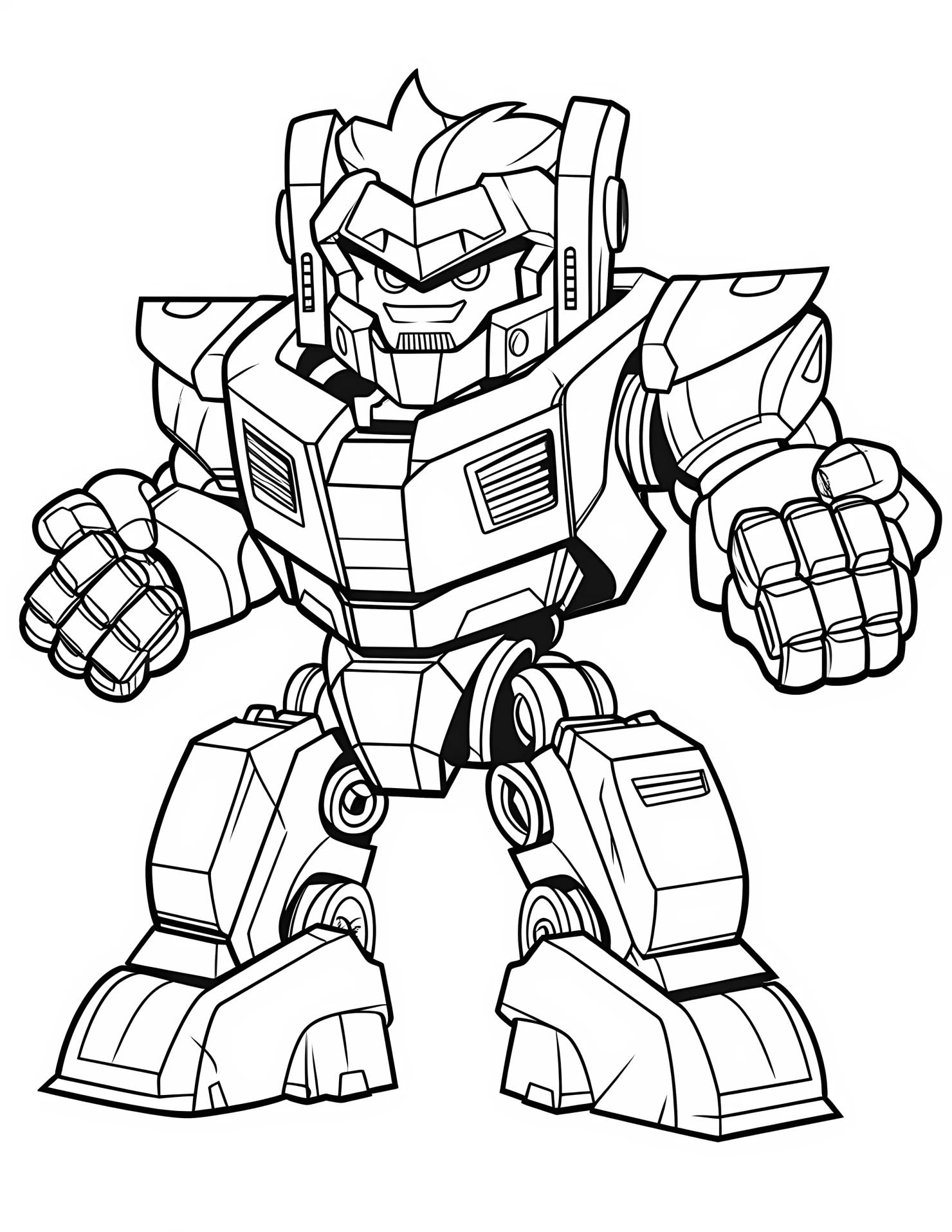 Transformer for kids coloring page on white color background #33148