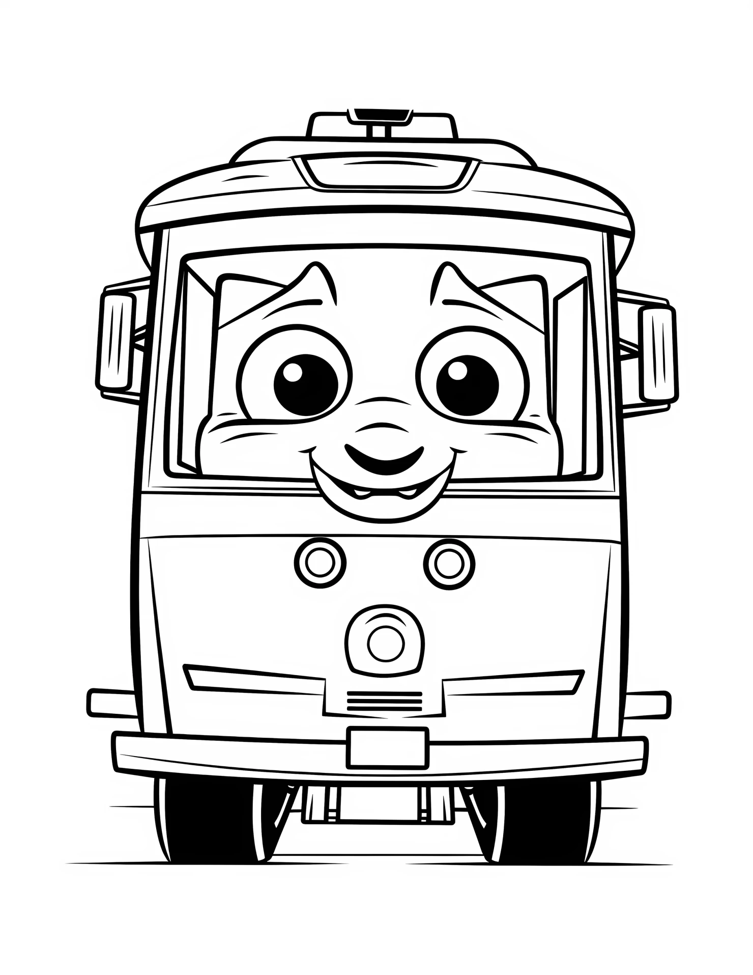 Trolleybus for kids coloring page on white color background #33171