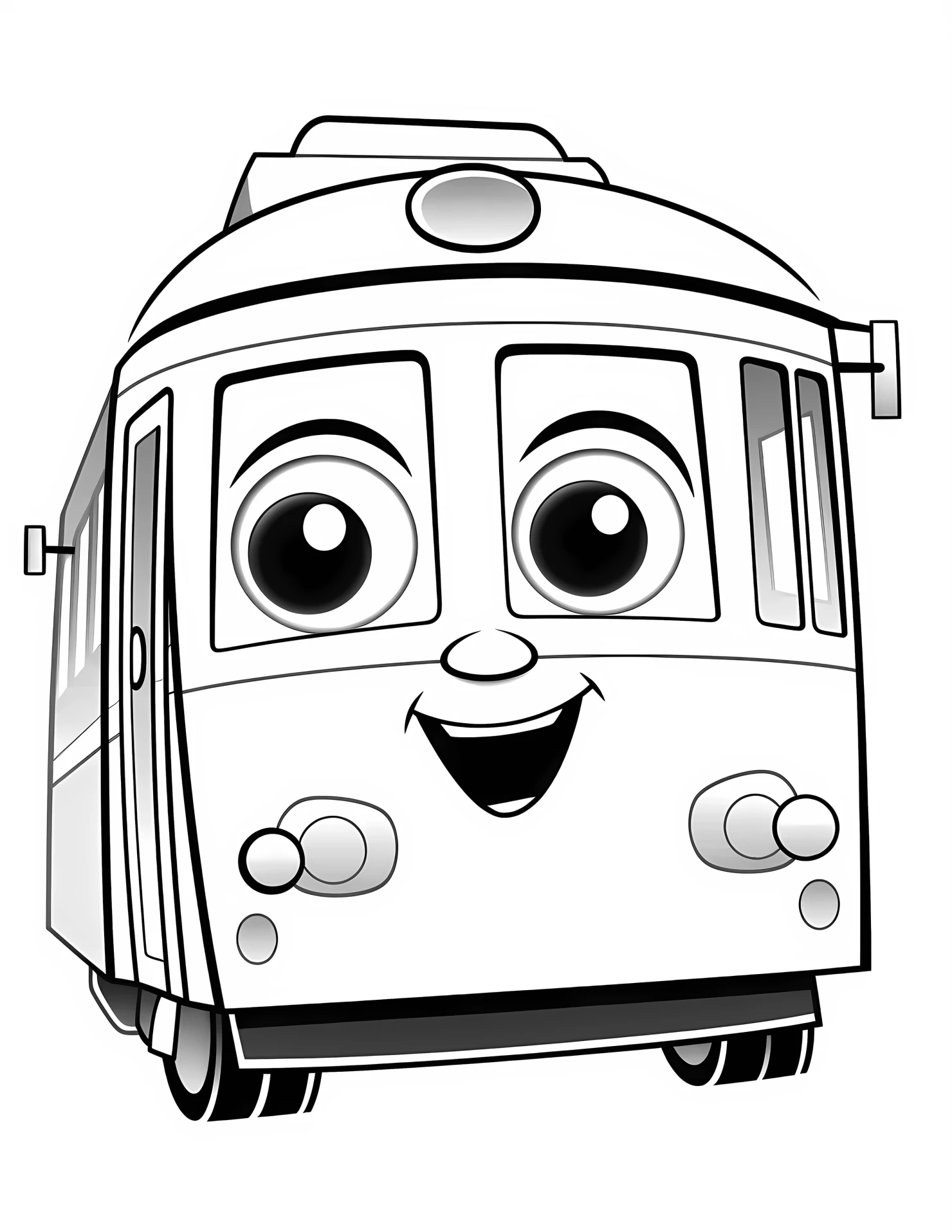 Trolleybus for kids coloring page on white color background #33172