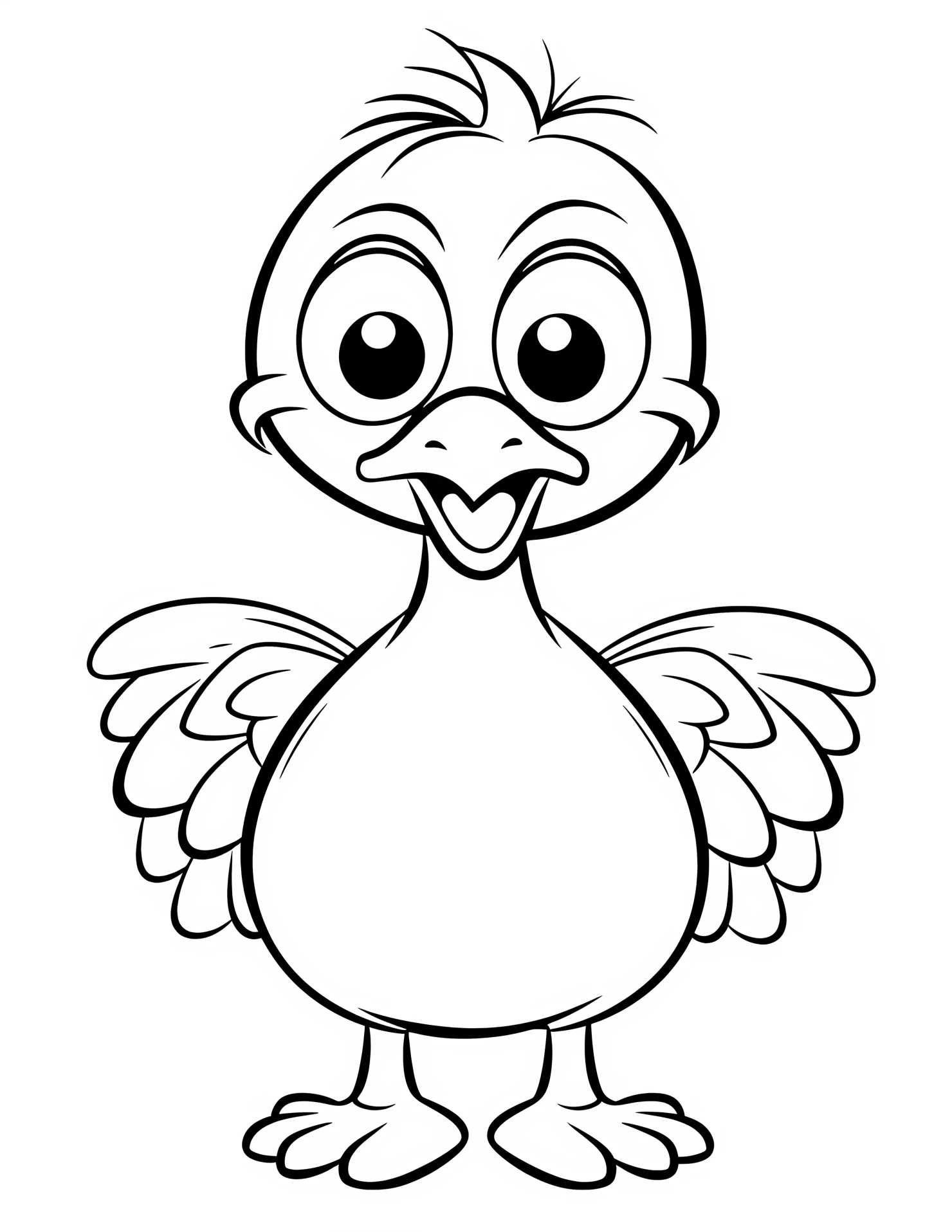 Turkey for kids coloring page on white color background #33197