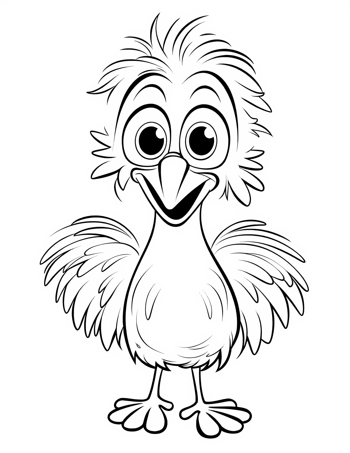 Turkey for kids coloring page on white color background #33201