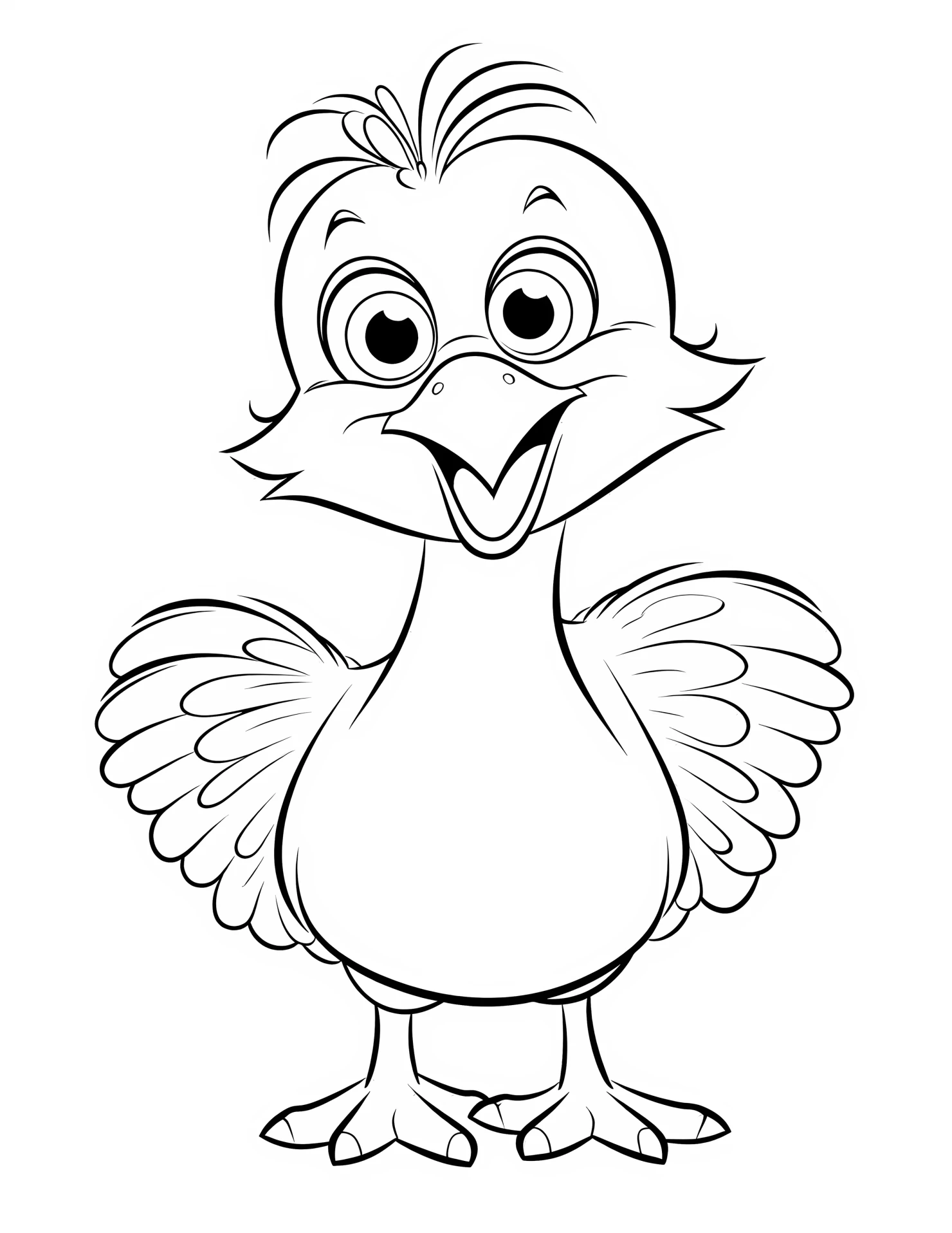 Turkey for kids coloring page on white color background #33202