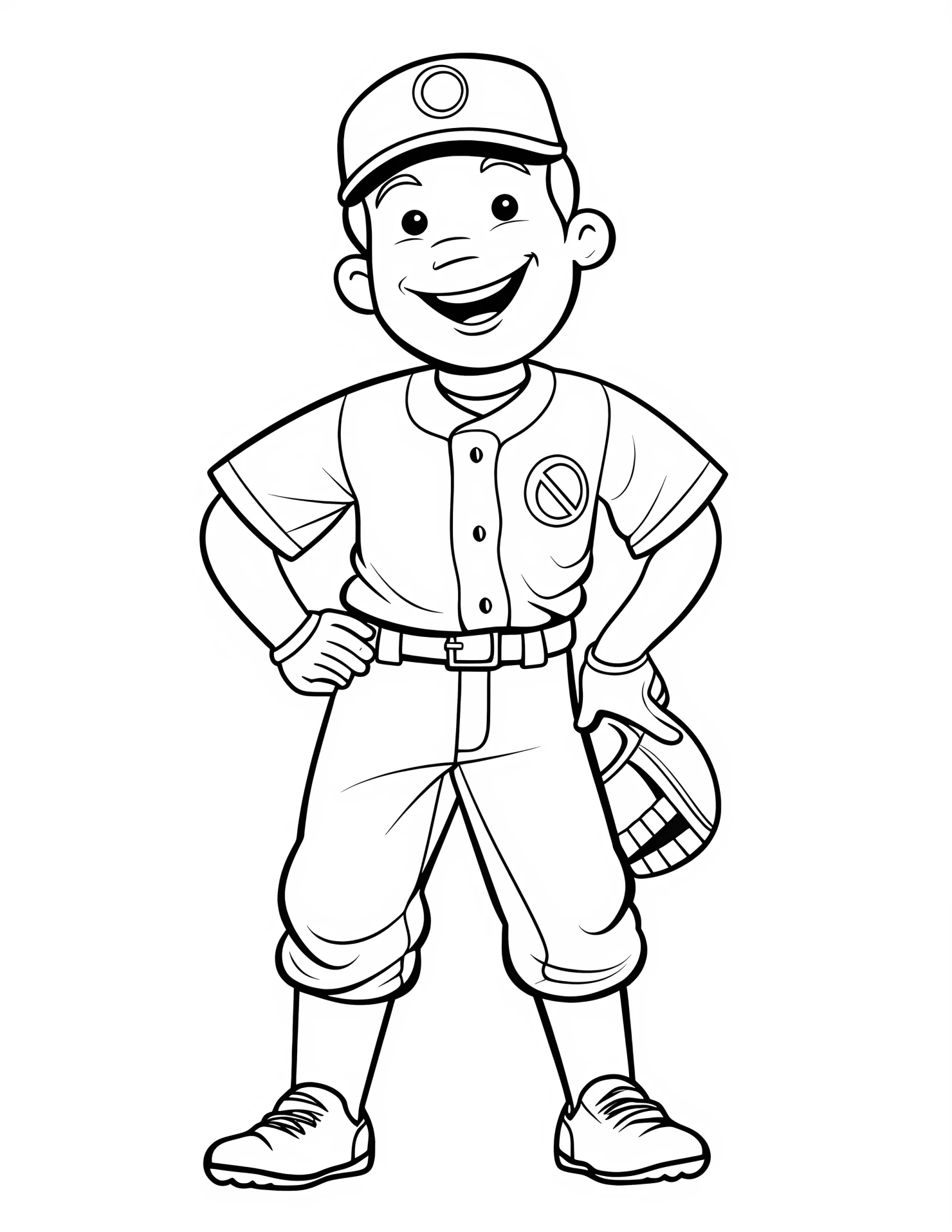 Umpire for kids coloring page on white color background #33220