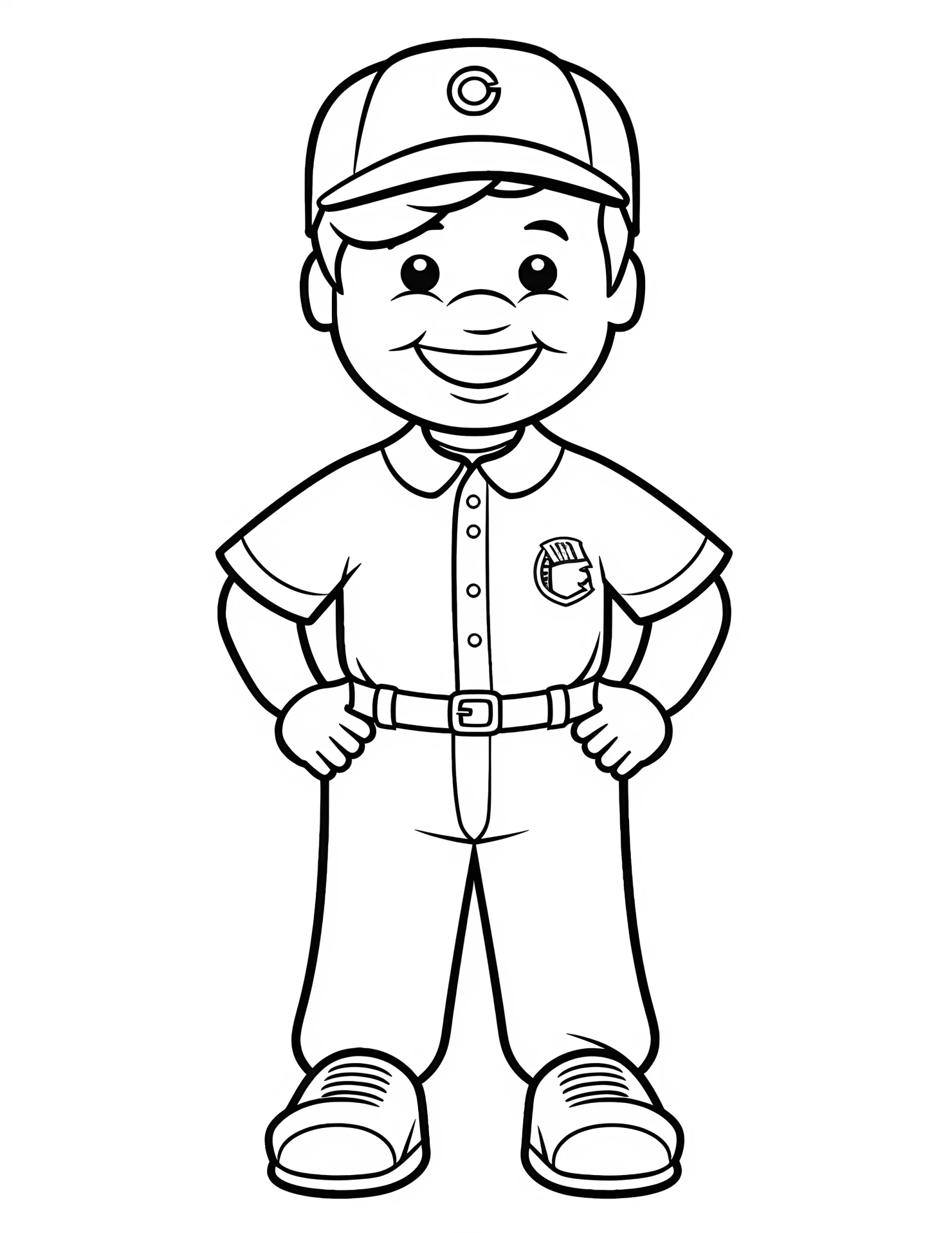Umpire for kids coloring page on white color background #33221
