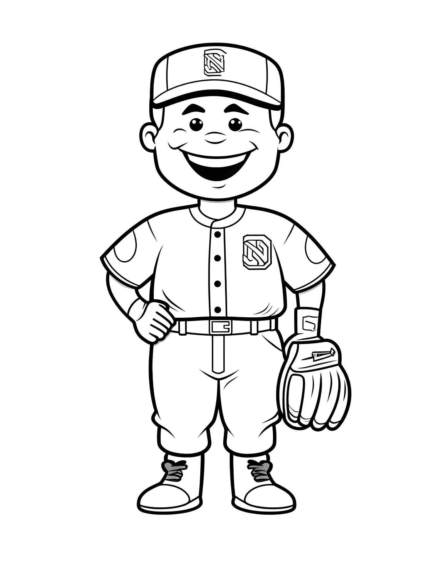 Umpire for kids coloring page on white color background #33222