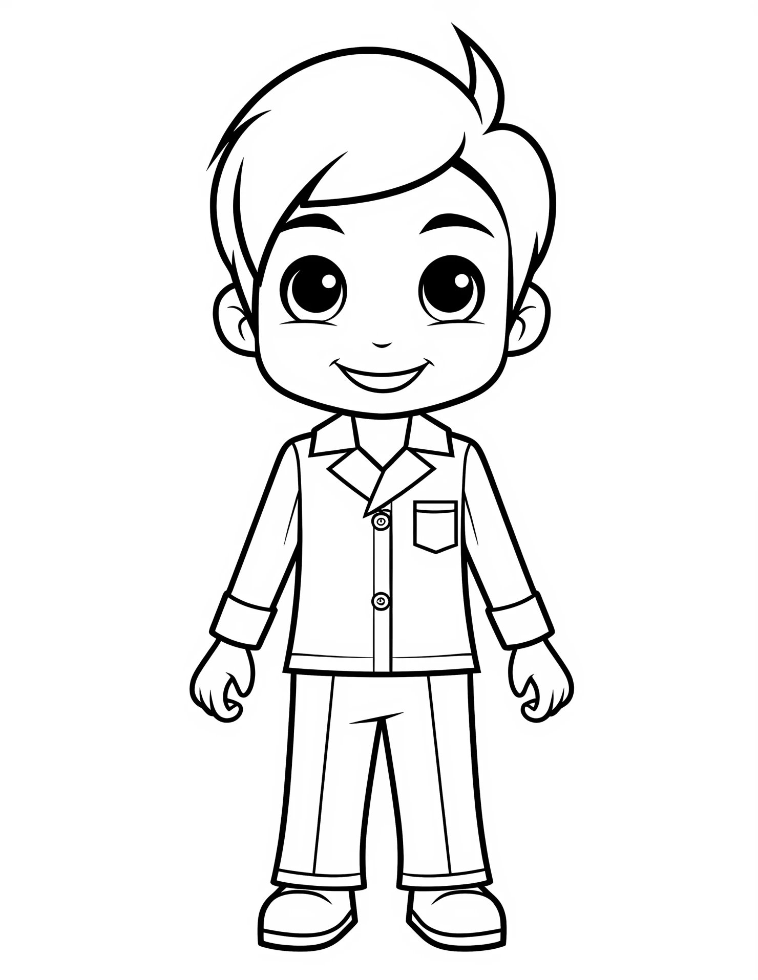 Uniform for kids coloring page on white color background #33223