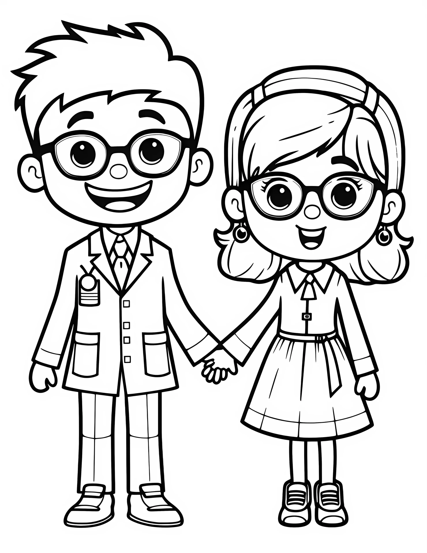 Uniform for kids coloring page on white color background #33226
