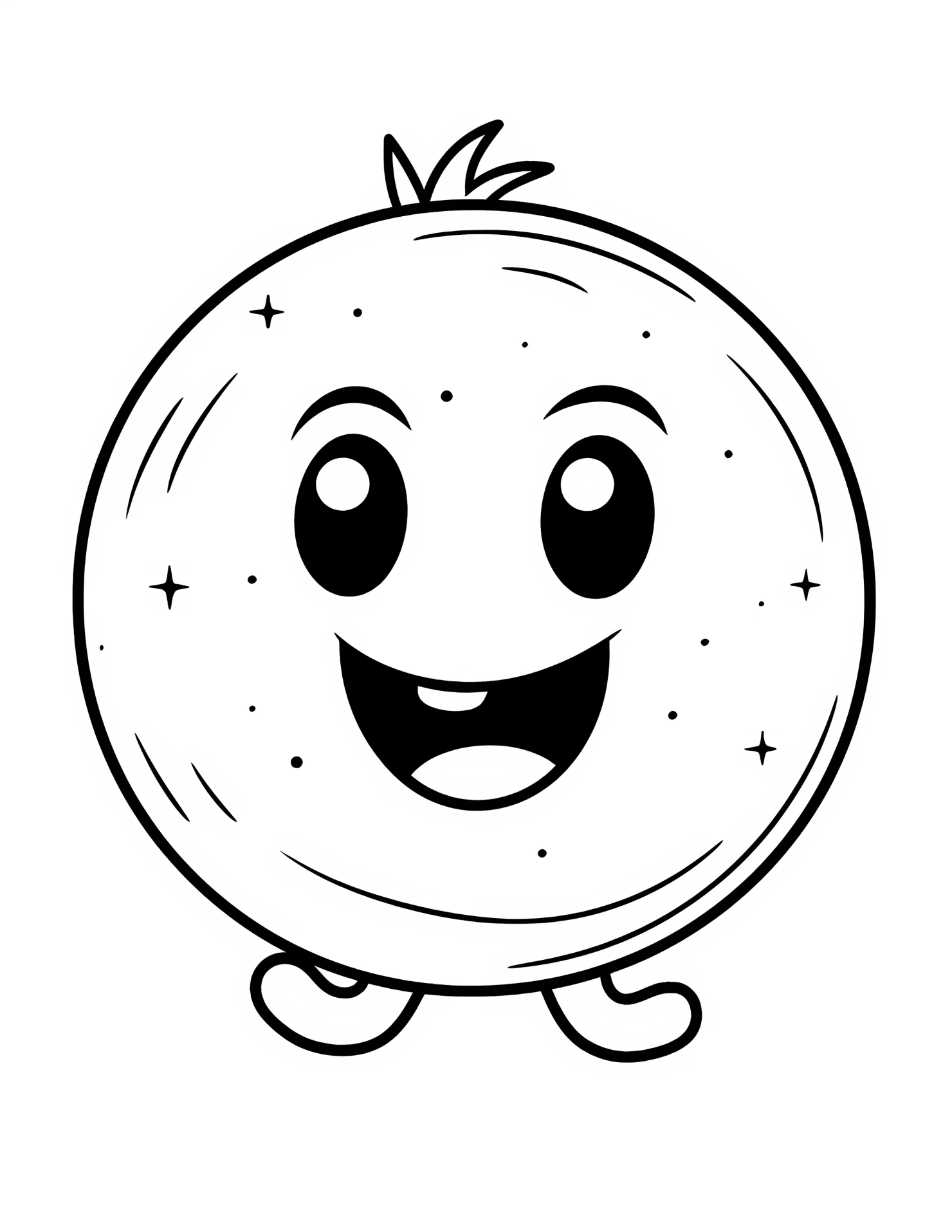 Uranus for kids coloring page on white color background #33231