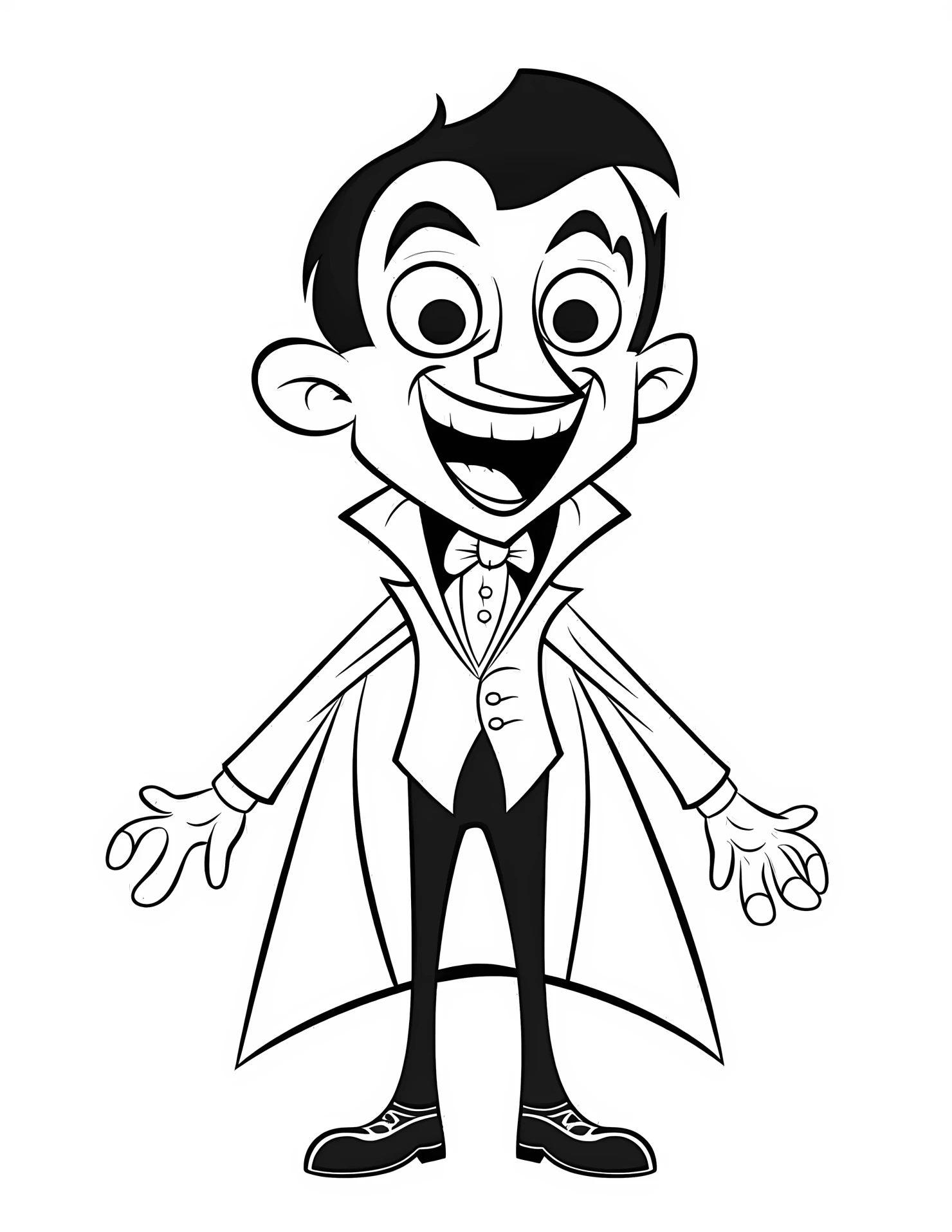 Vampire for kids coloring page on white color background #33244