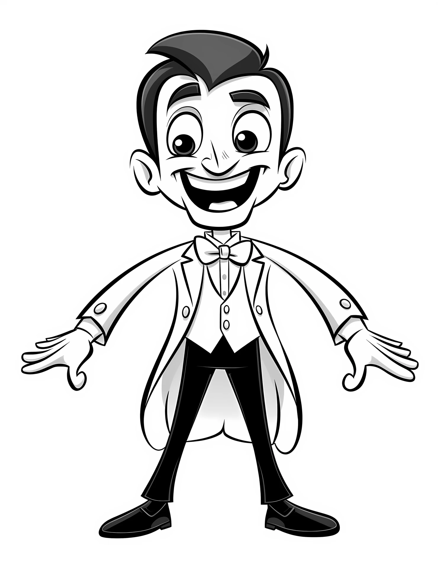 Vampire for kids coloring page on white color background #33245