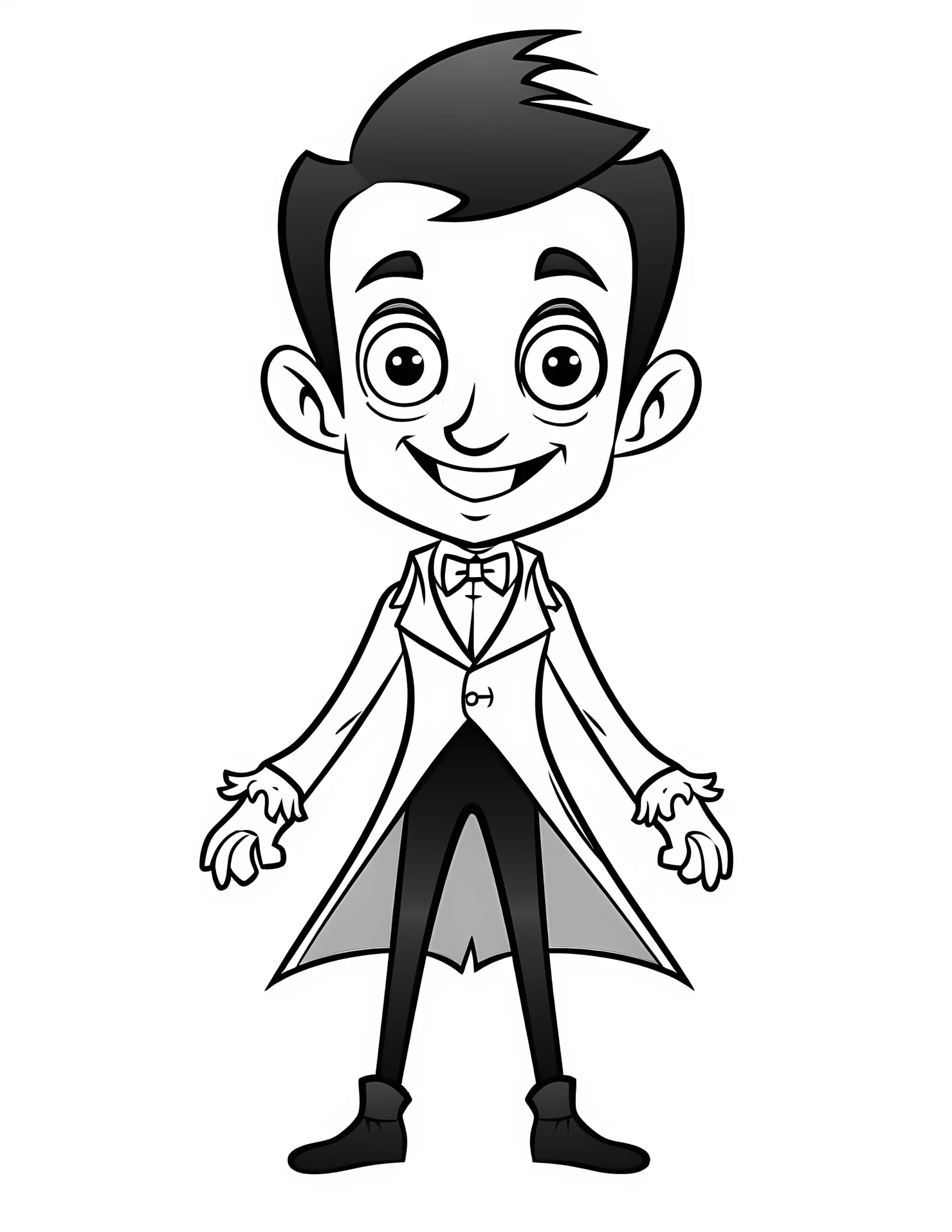 Vampire for kids coloring page on white color background #33246
