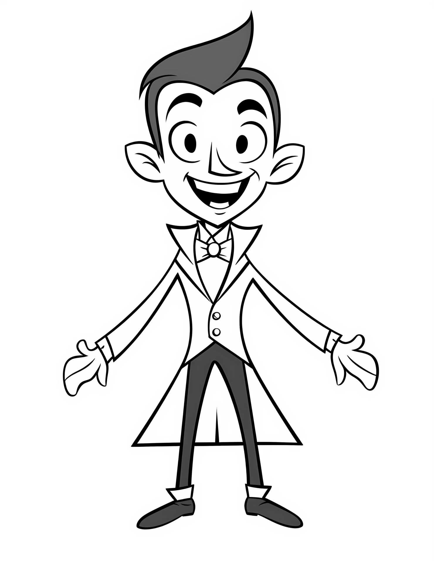 Vampire for kids coloring page on white color background #33247