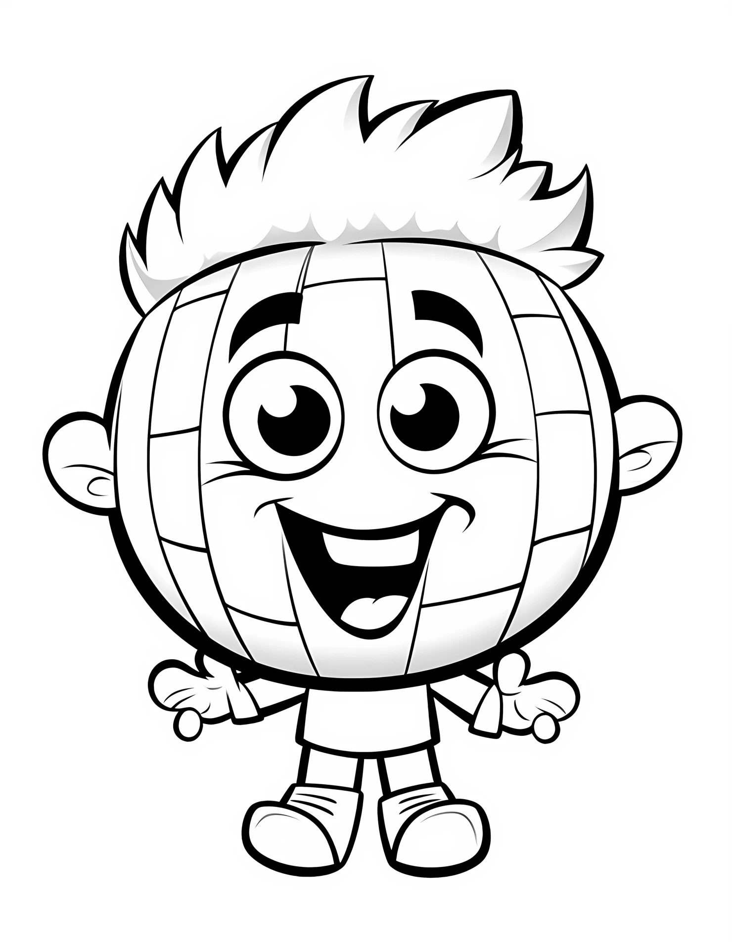 Volleyball for kids coloring page on white color background #33265