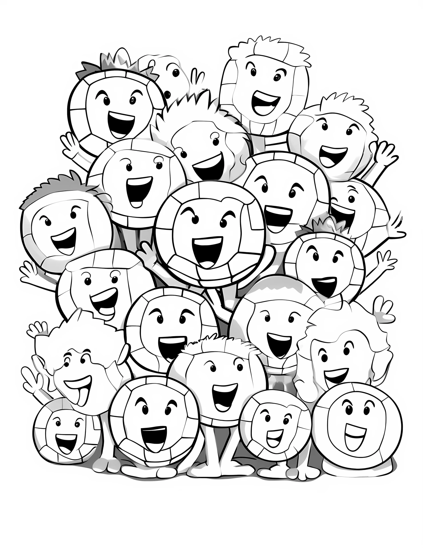 Volleyball for kids coloring page on white color background #33267