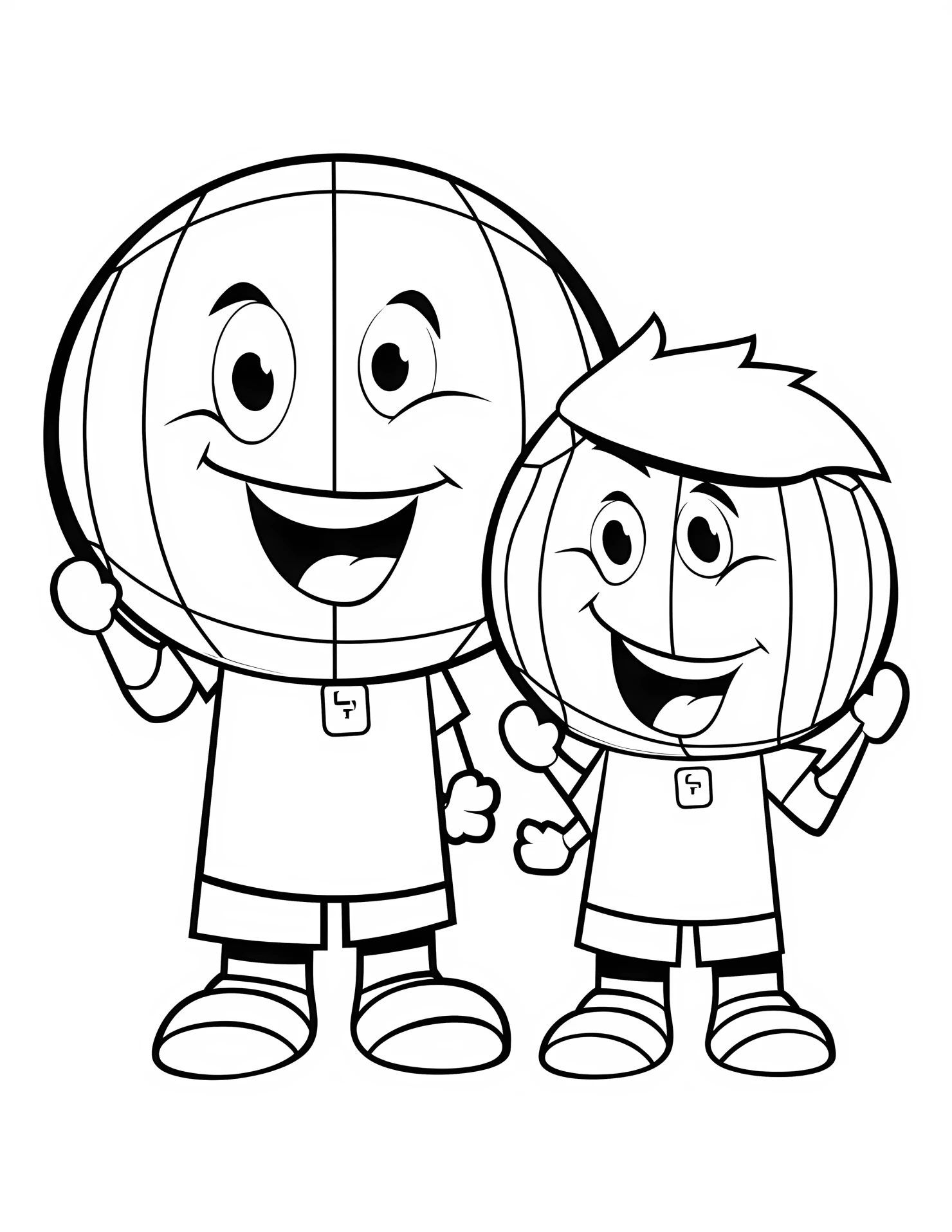 Volleyball for kids coloring page on white color background #33268
