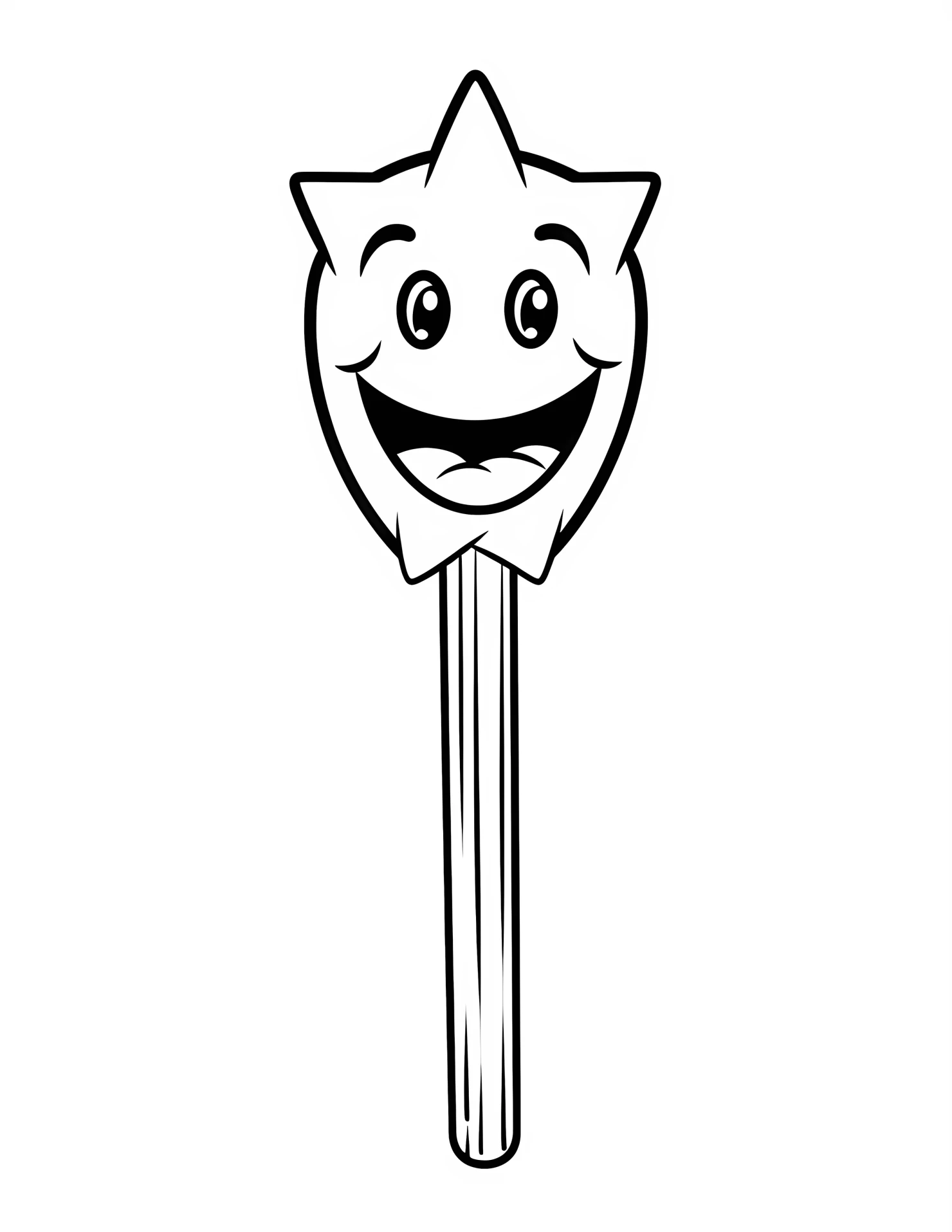 Wand for kids coloring page on white color background #33276