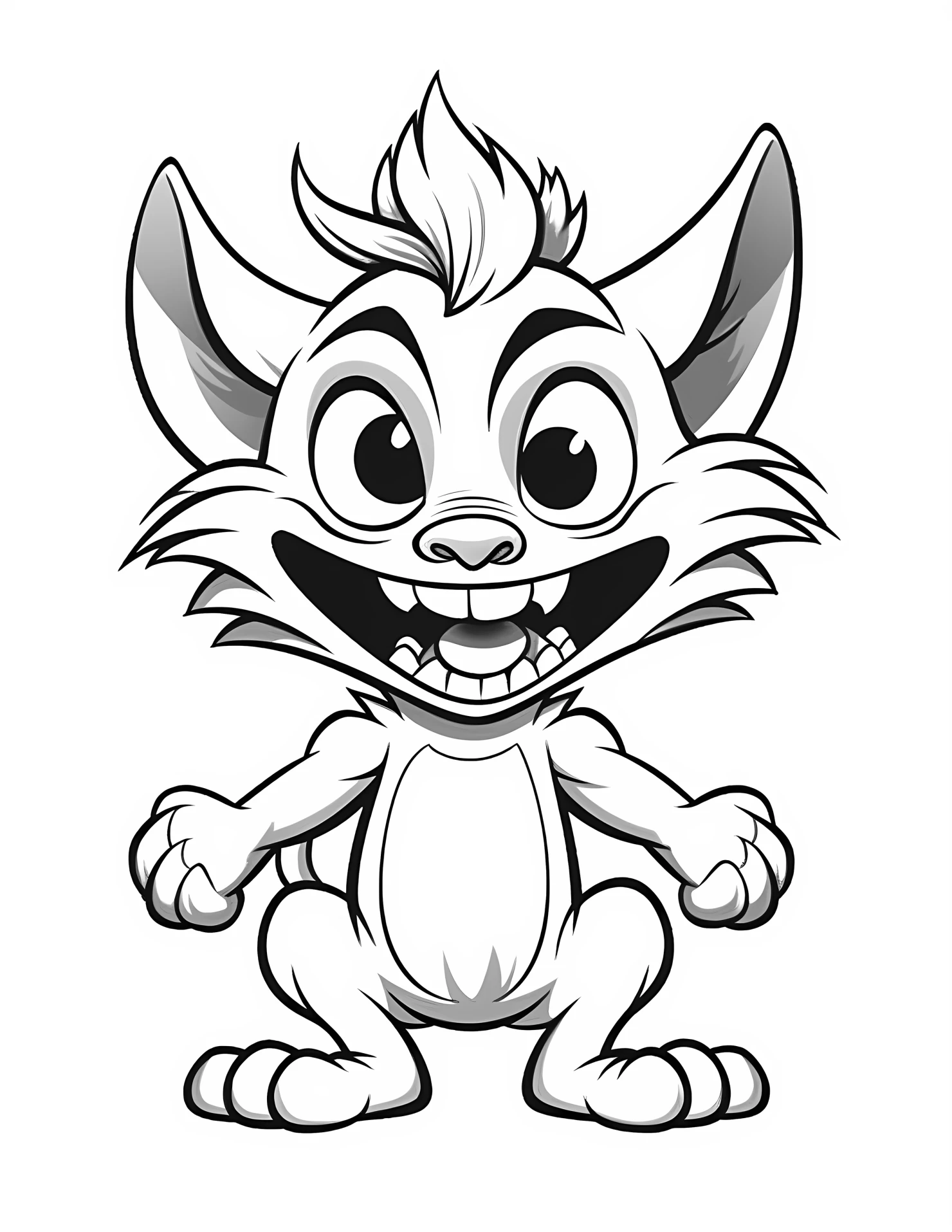 Werewolf for kids coloring page on white color background #33307