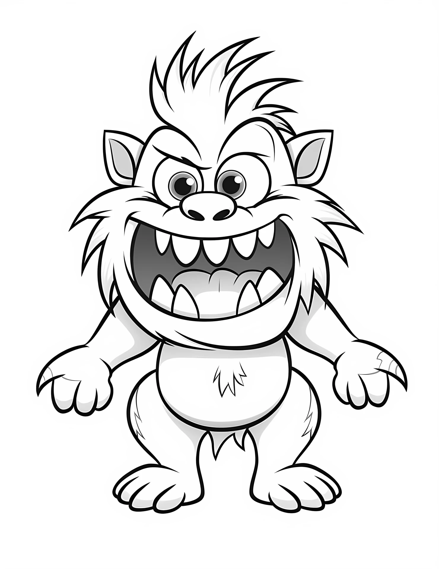 Werewolf for kids coloring page on white color background #33309