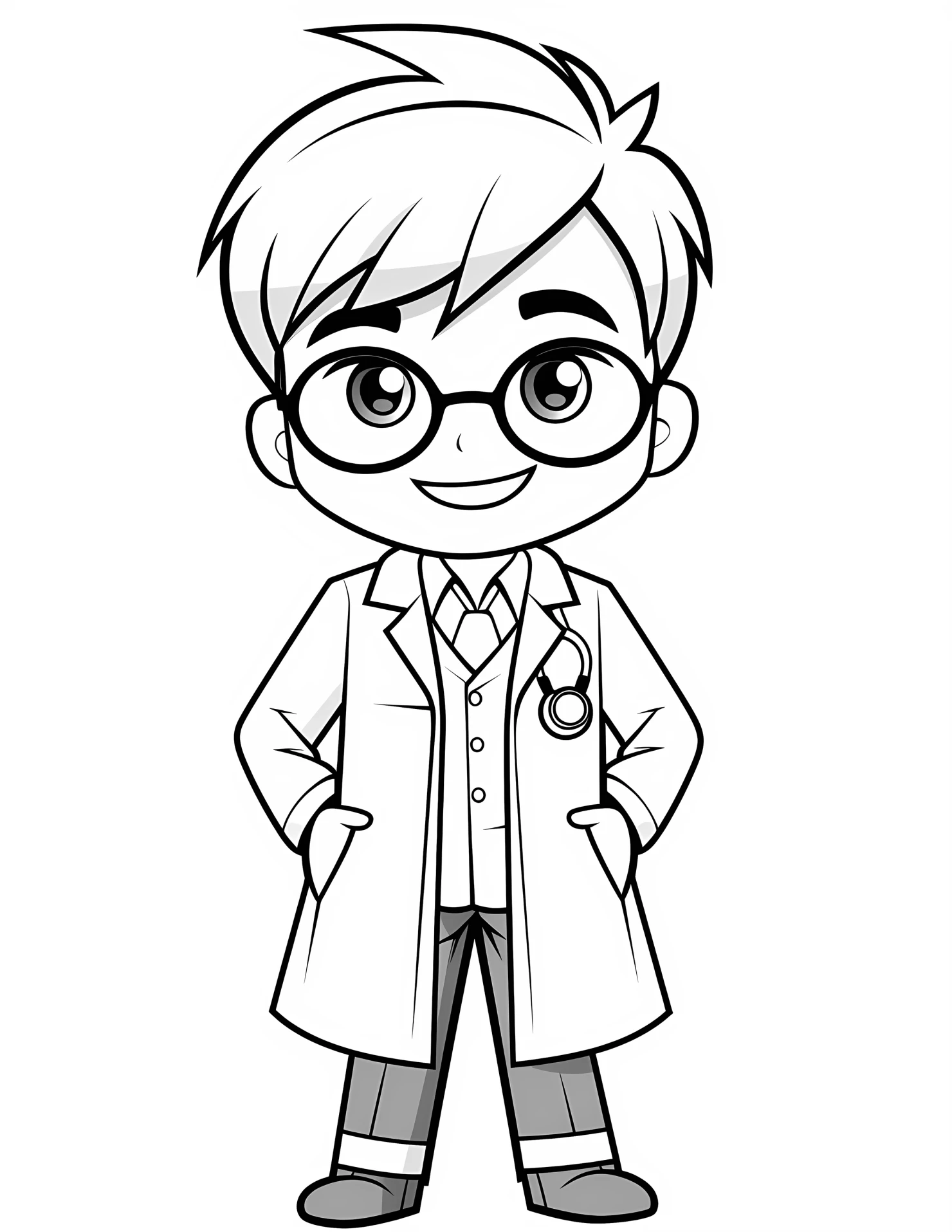 Lab coat for kids coloring page on white color background #33319