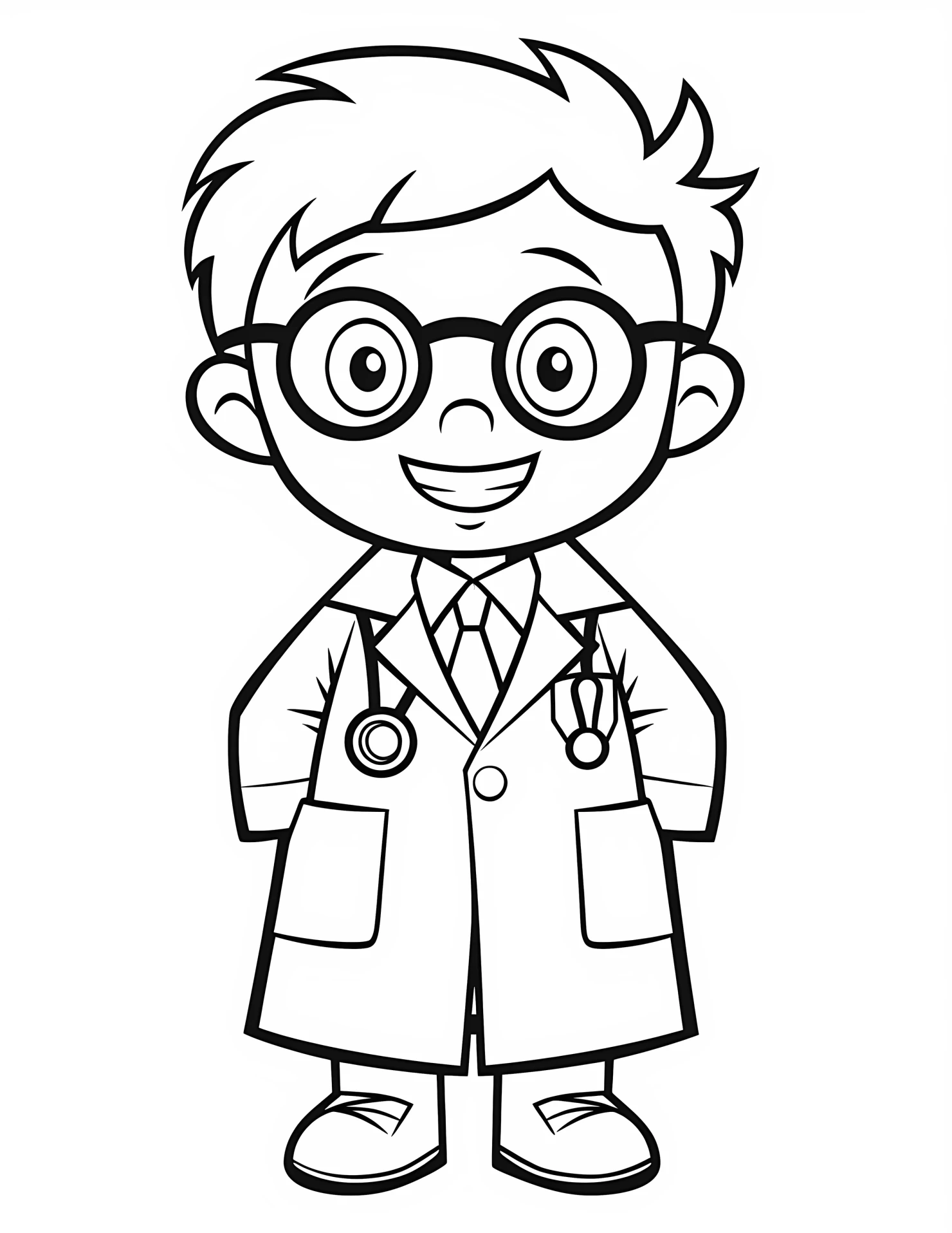 Lab coat for kids coloring page on white color background #33320