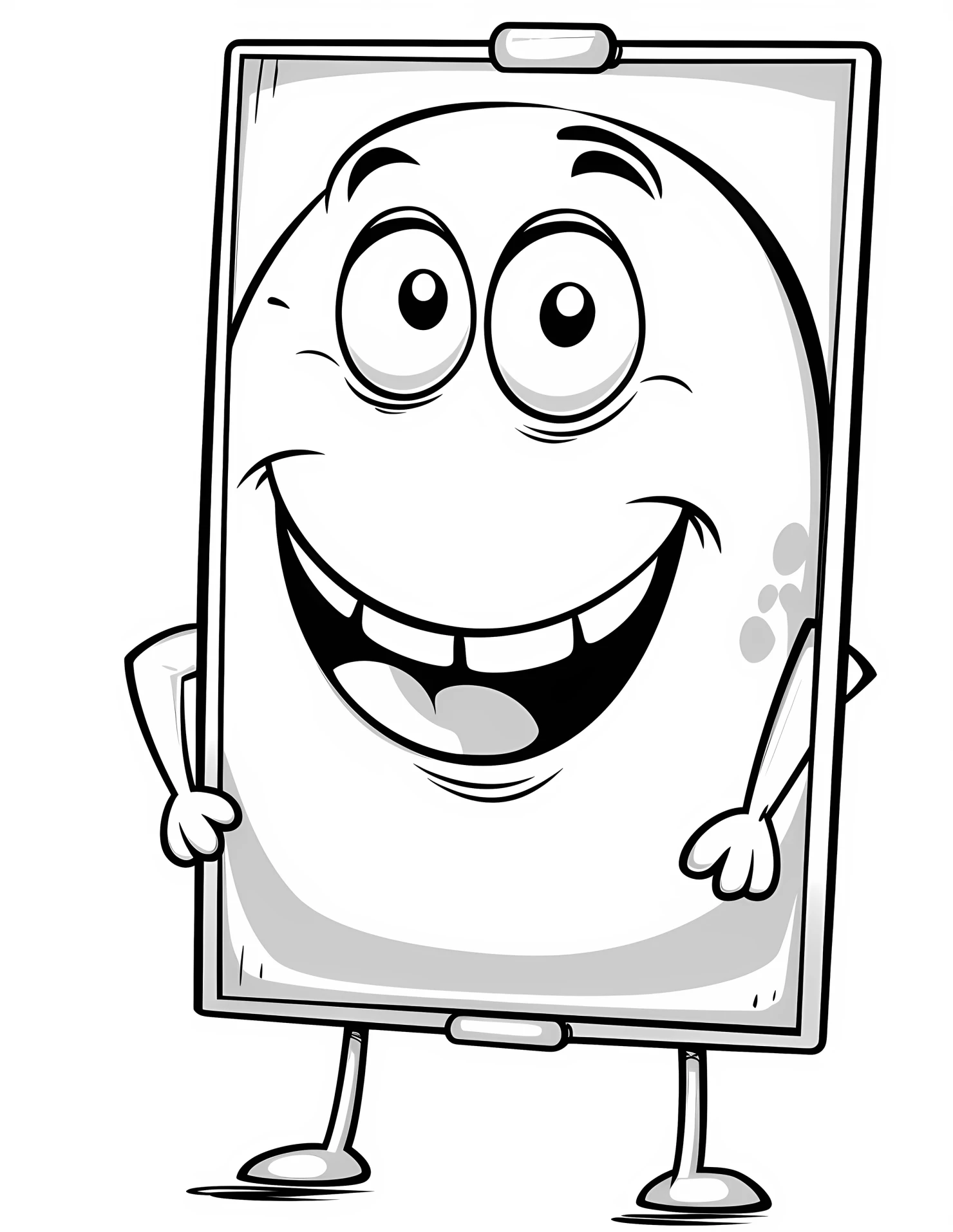 Whiteboard for kids coloring page on white color background #33322