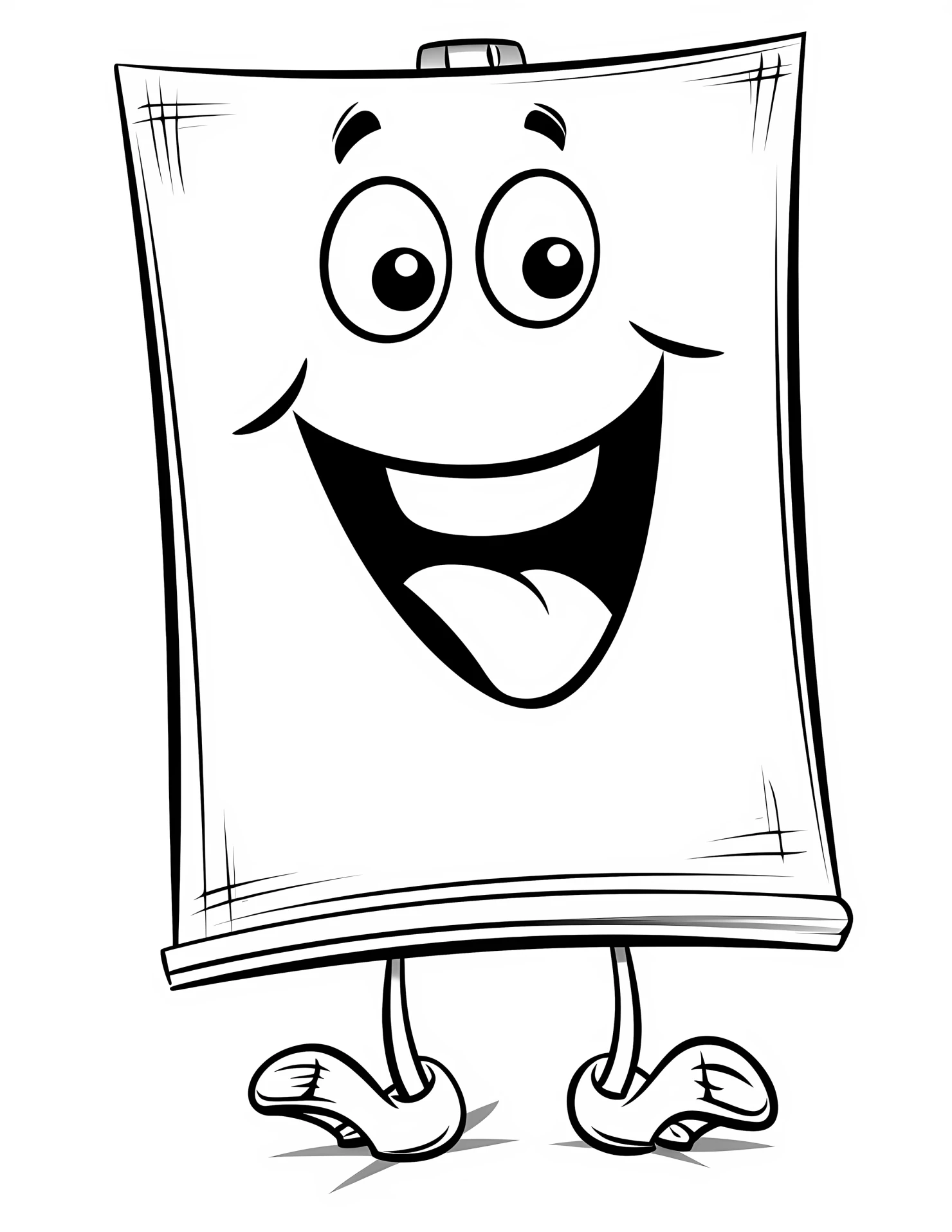 Whiteboard for kids coloring page on white color background #33325
