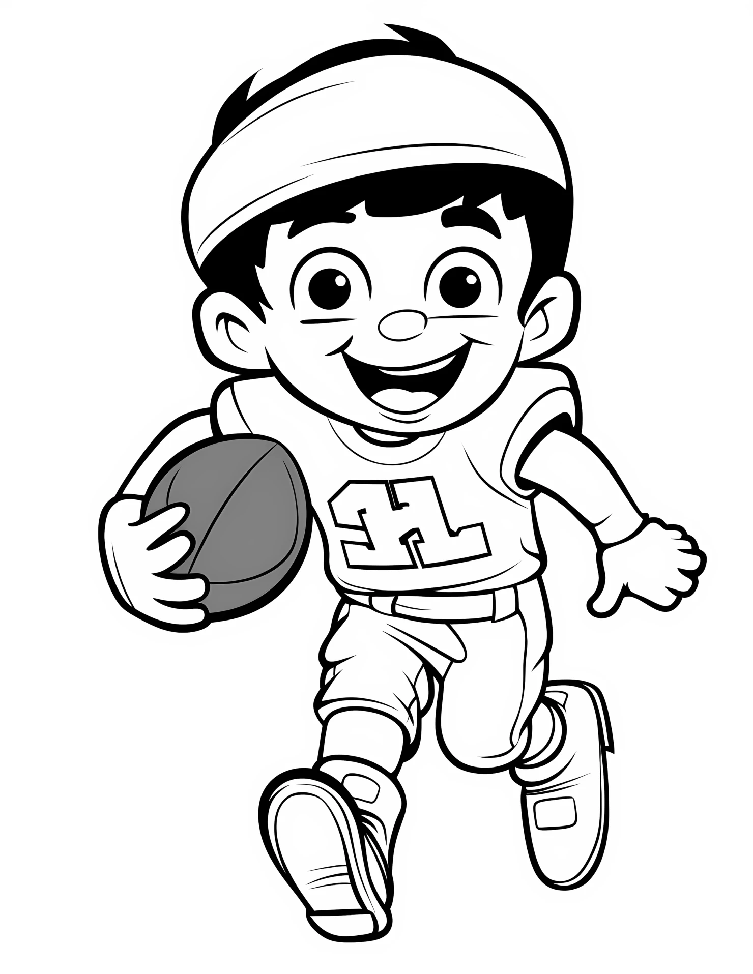 Wide receiver for kids coloring page on white color background #33327