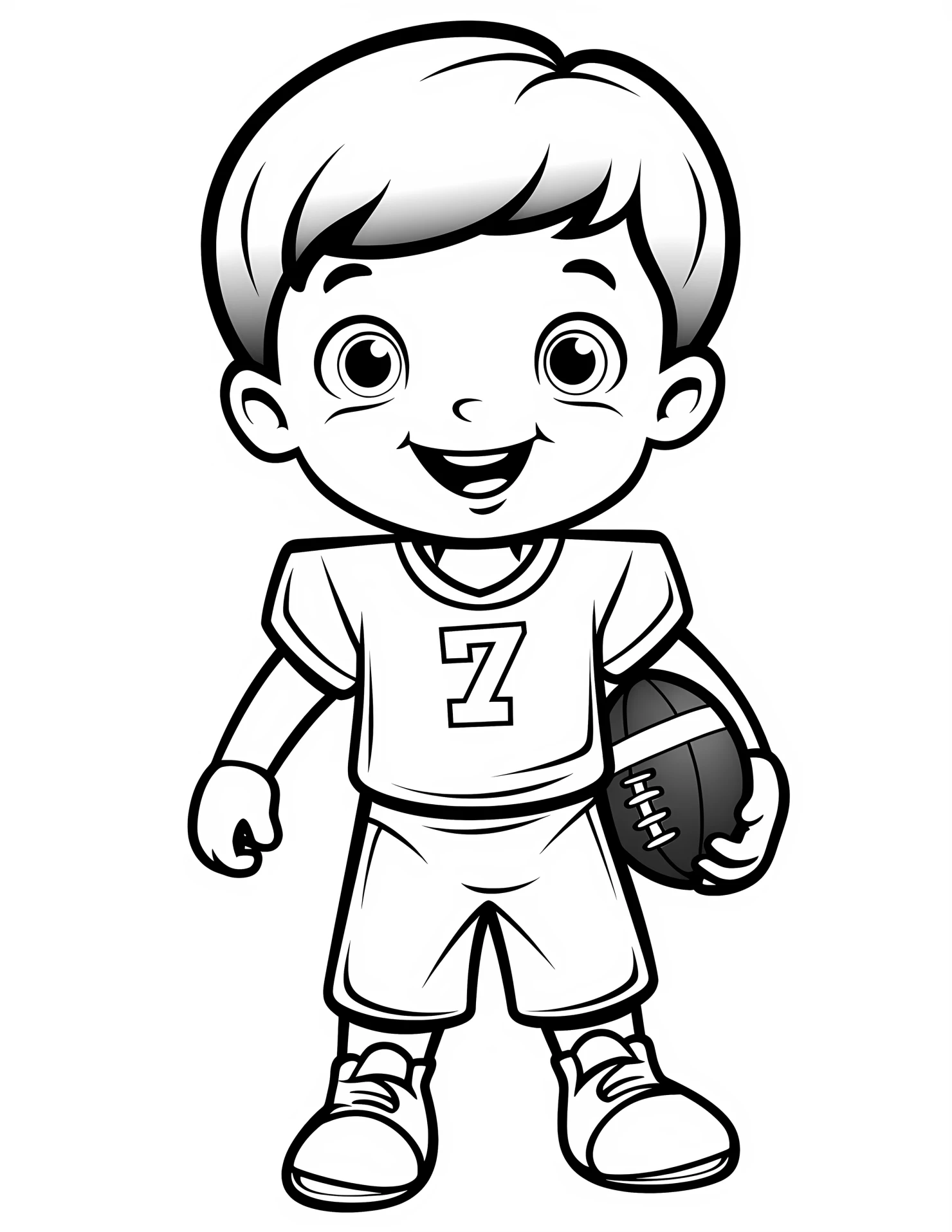 Wide receiver for kids coloring page on white color background #33328