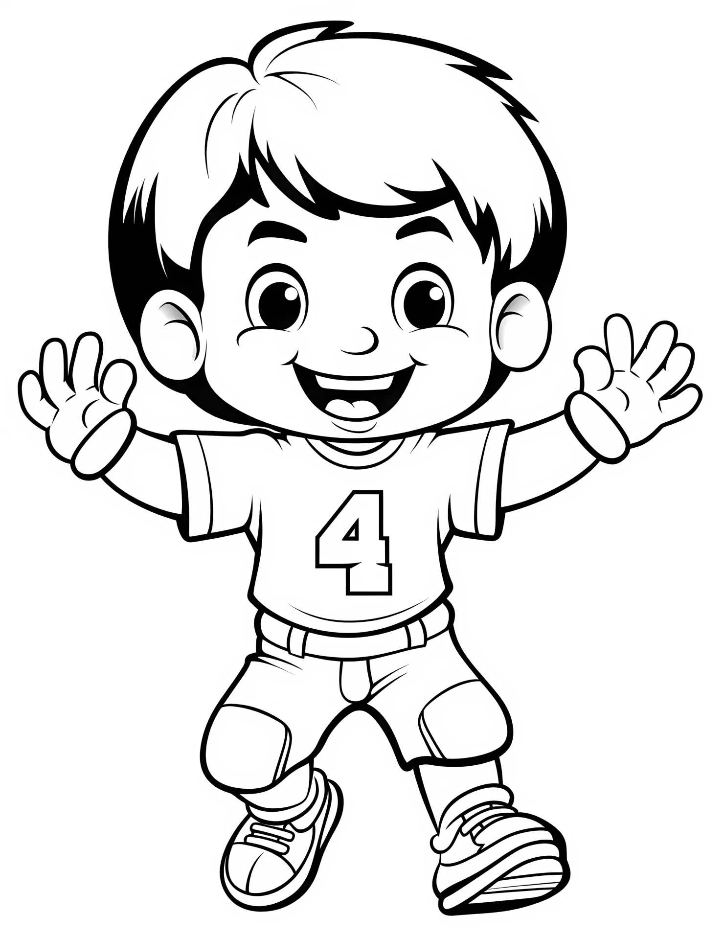 Wide receiver for kids coloring page on white color background #33329