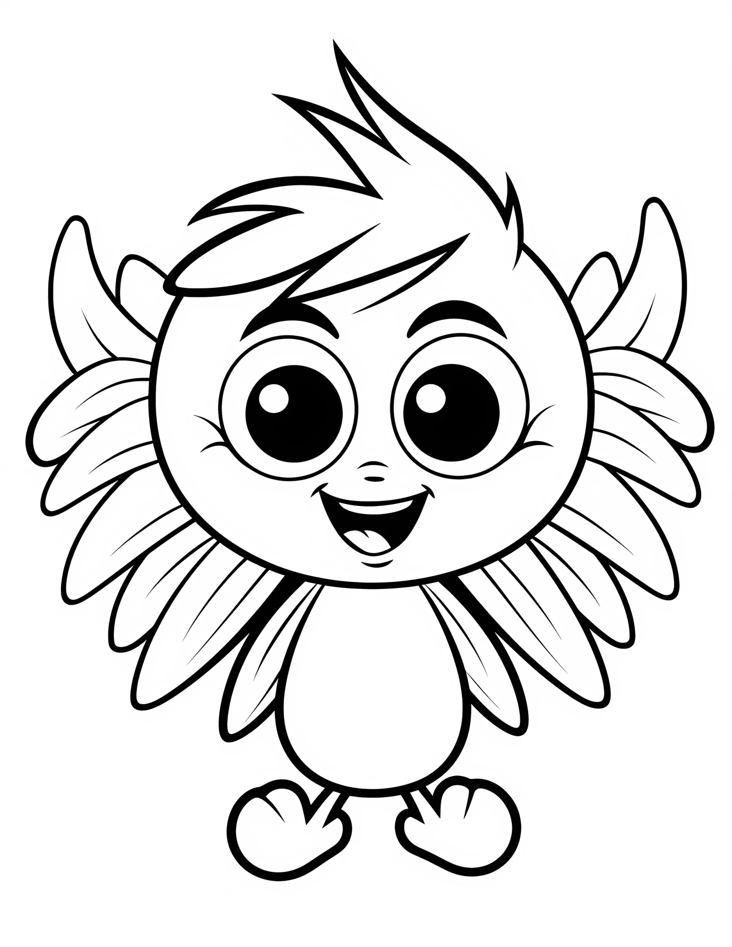 Wing for kids coloring page on white color background #33342