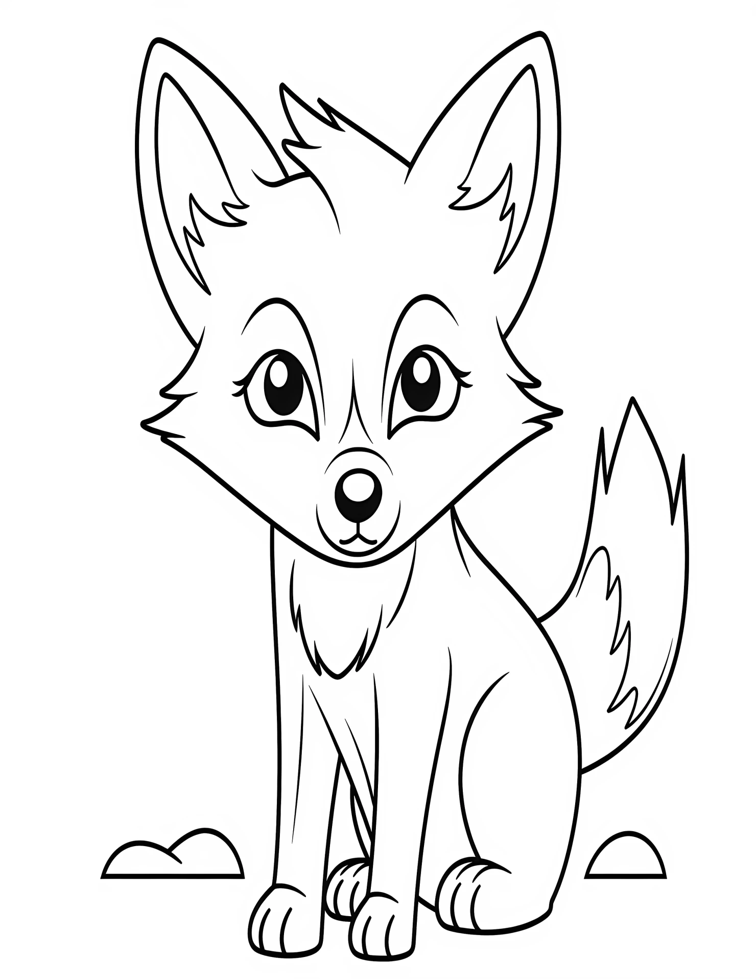 Wolf for kids coloring page on white color background #33354