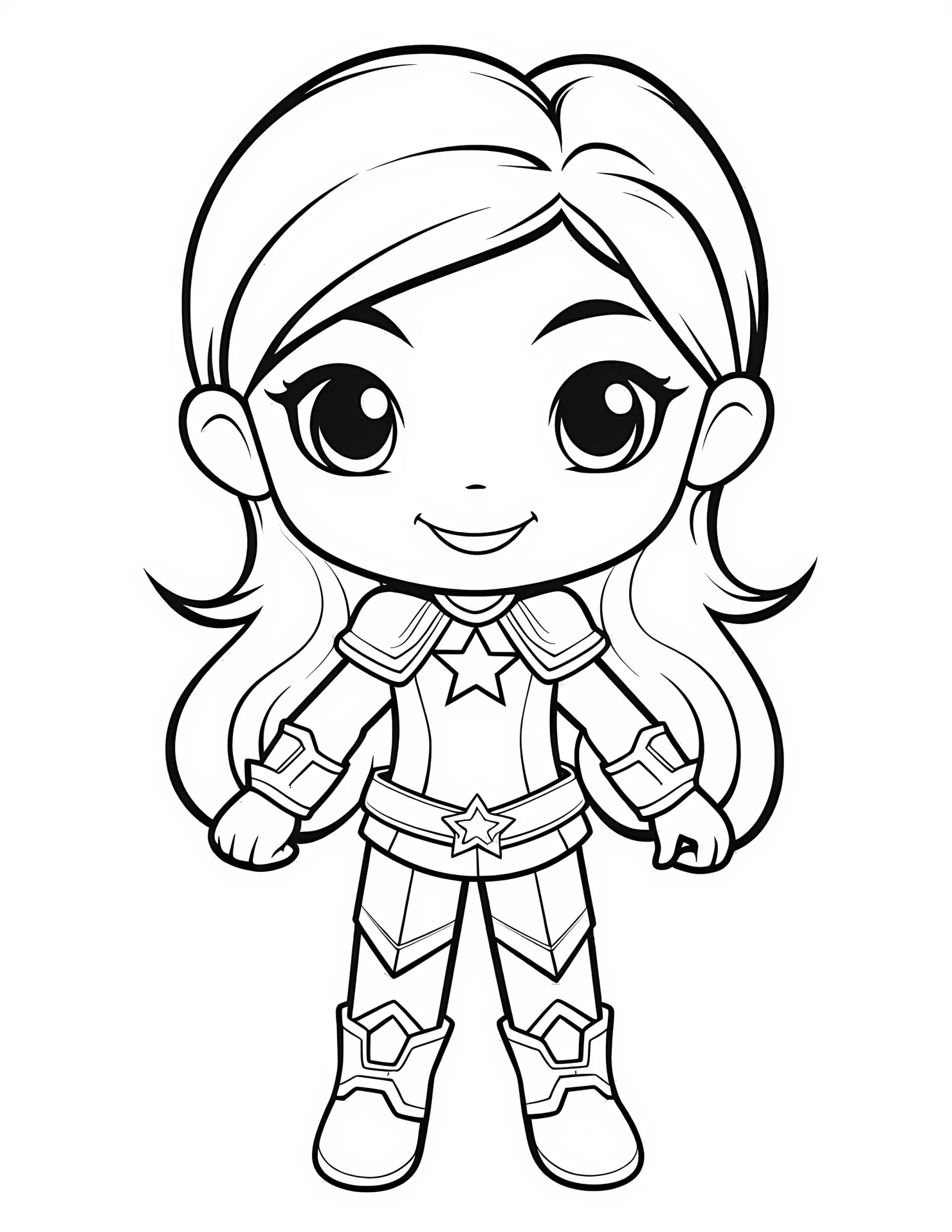 Wonder woman for kids coloring page on white color background #33361