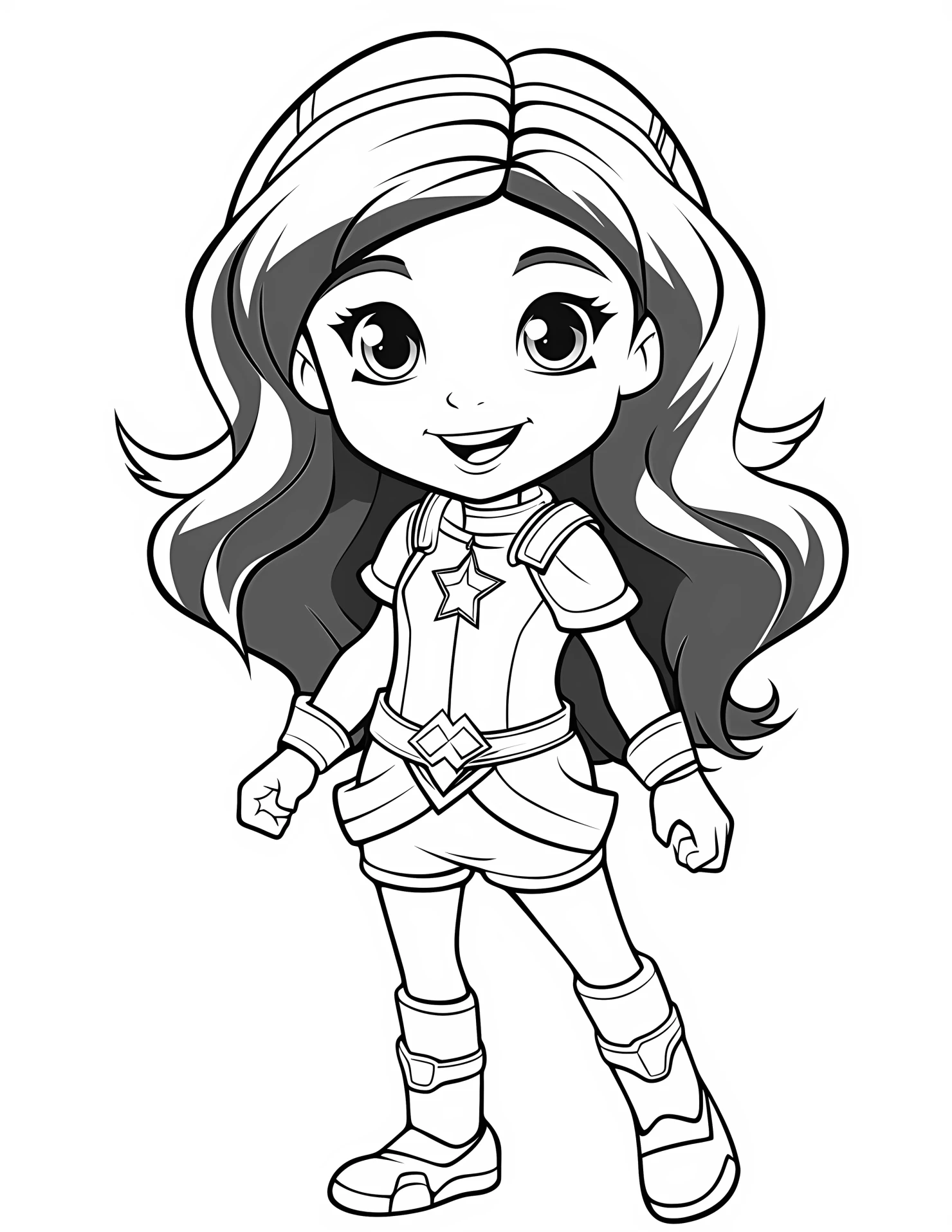 Wonder woman for kids coloring page on white color background #33362