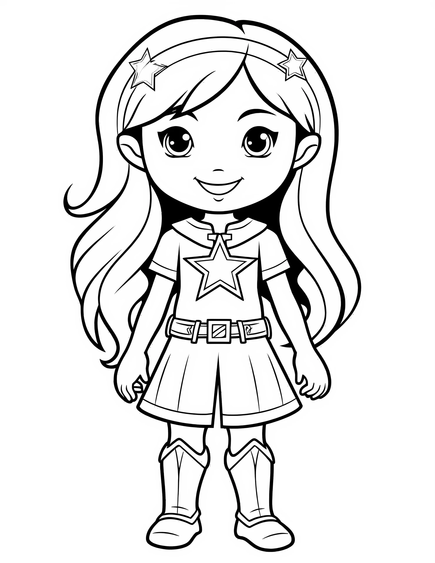 Wonder woman for kids coloring page on white color background #33363