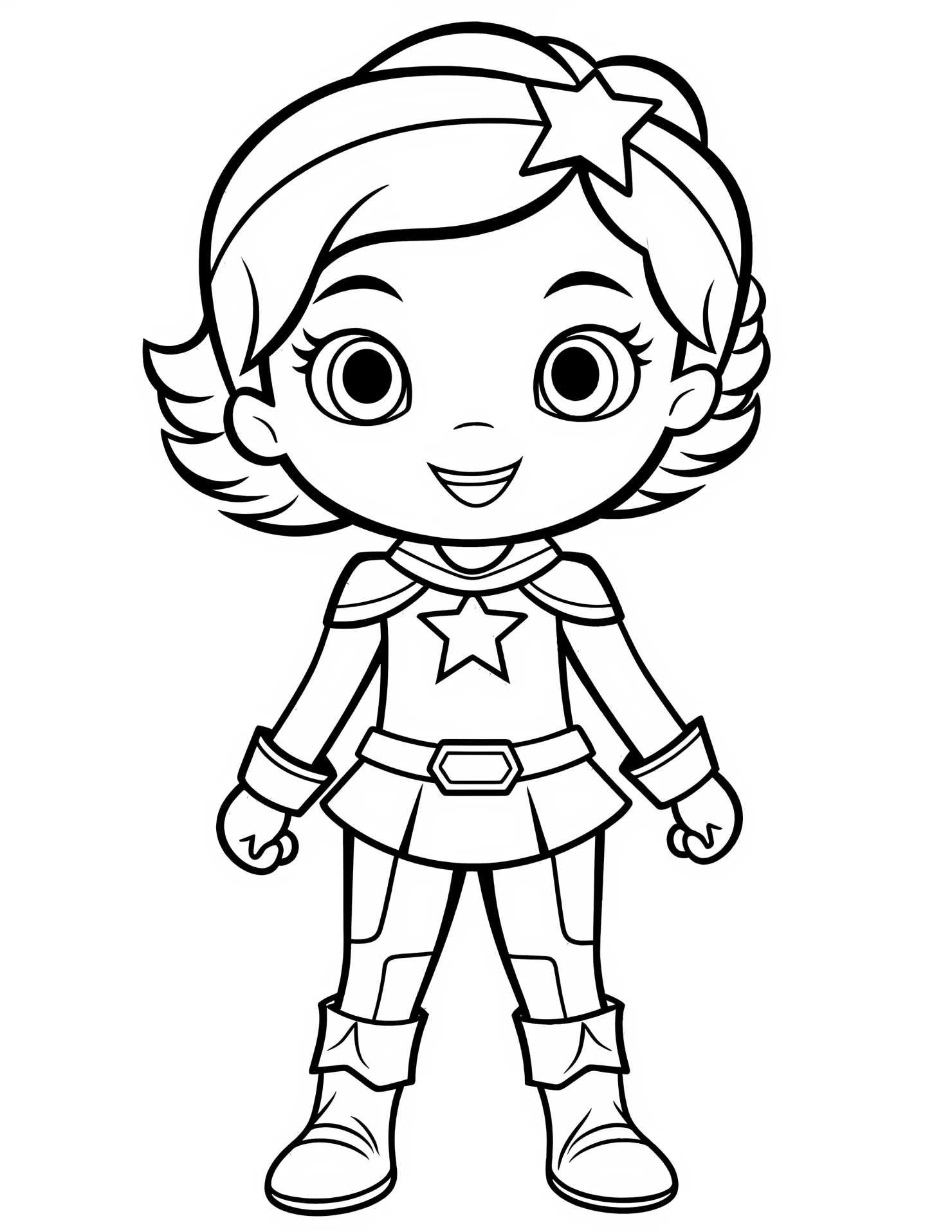 Wonder woman for kids coloring page on white color background #33365