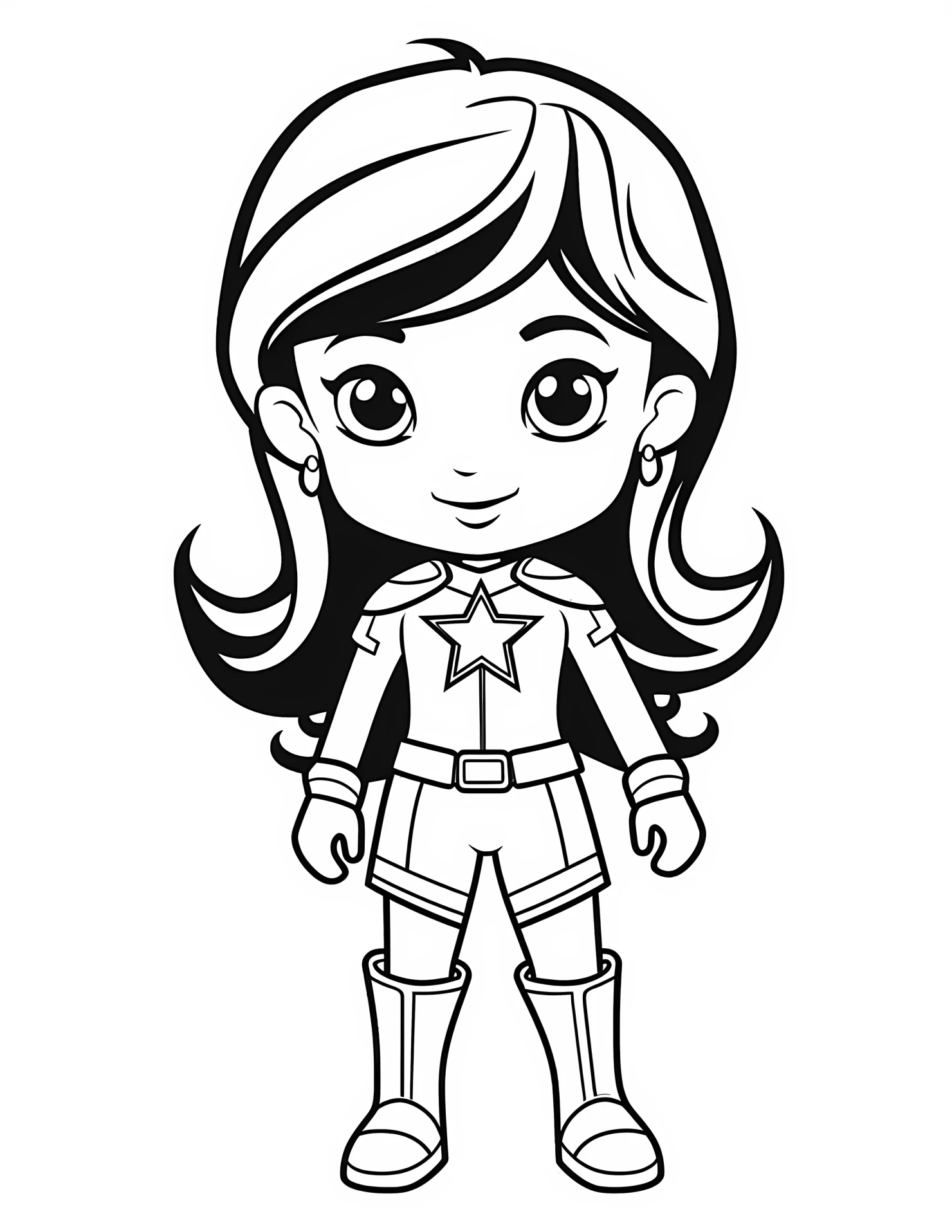Wonder woman for kids coloring page on white color background #33367
