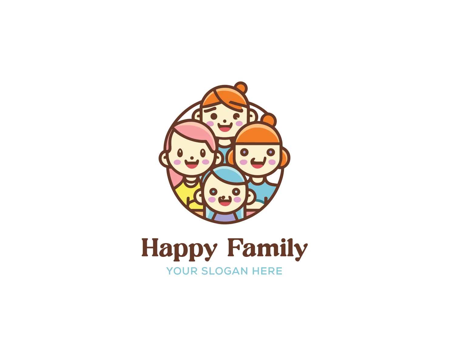 Happy family customizable logo design #33431