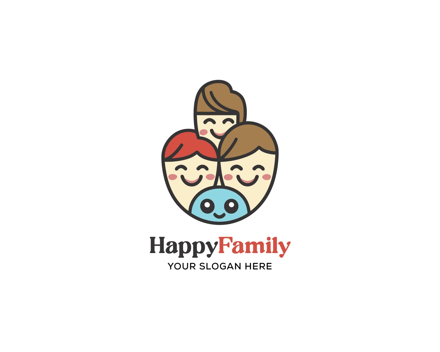 Happy family customizable logo design #33432