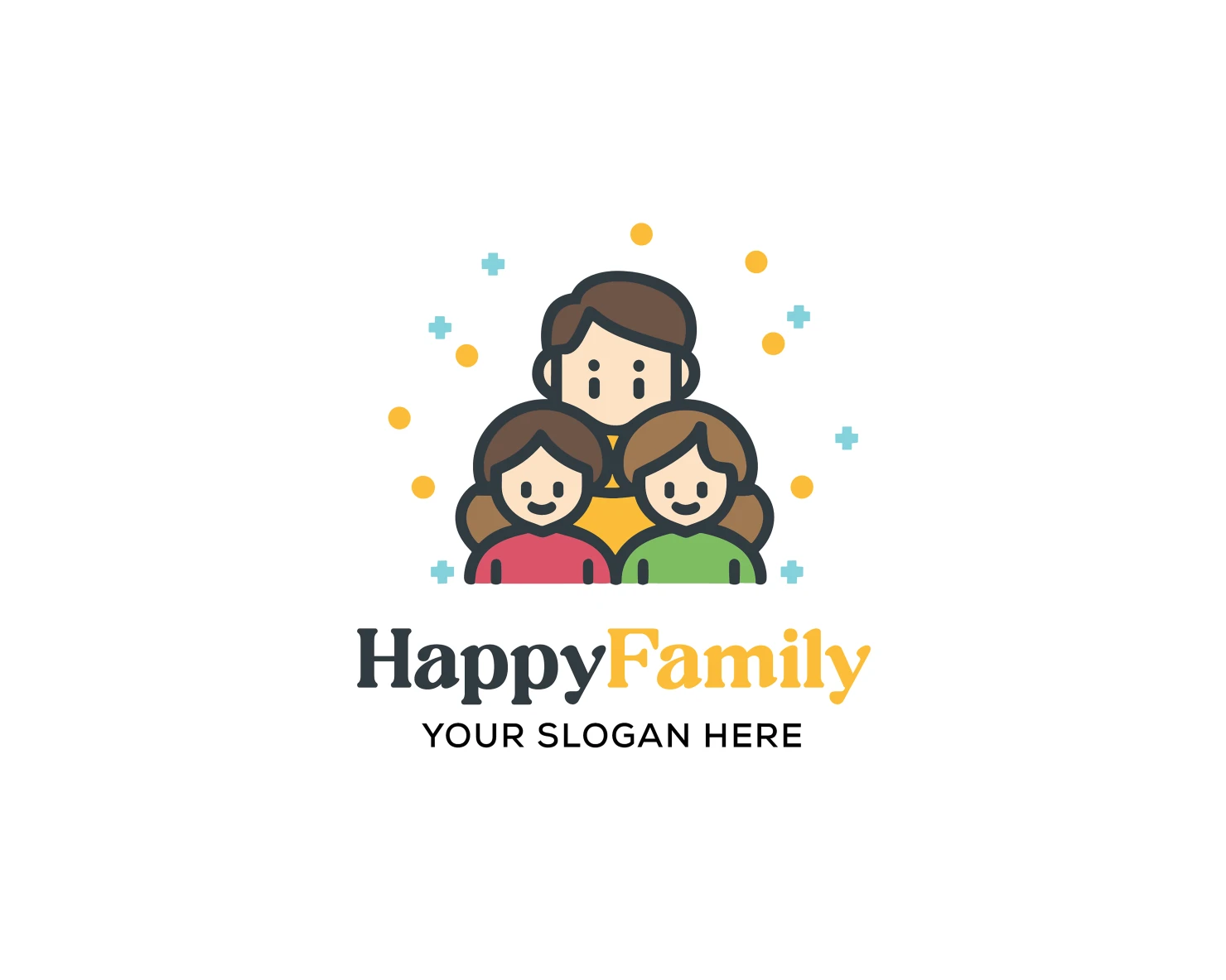 Happy family customizable logo design #33433