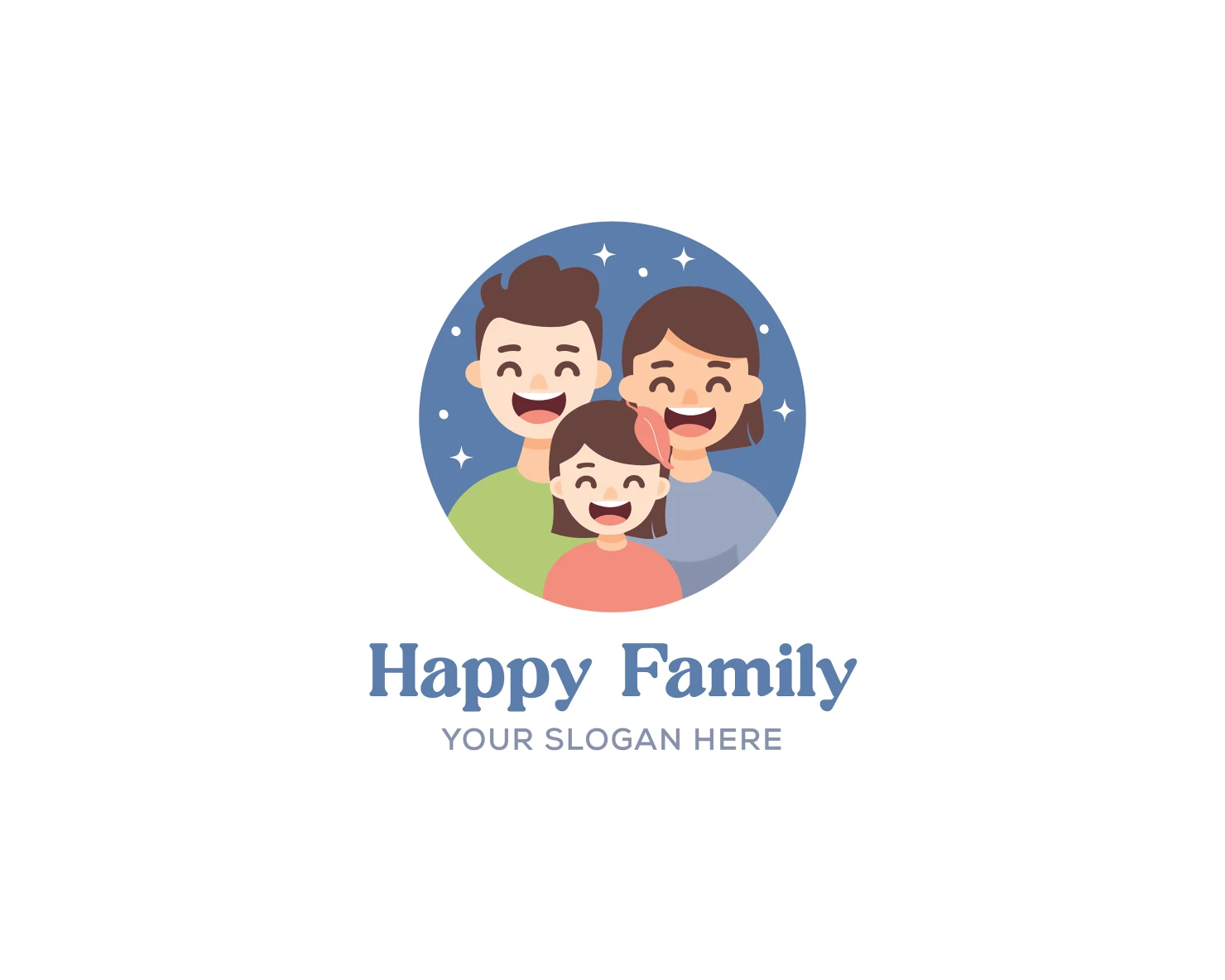Happy family customizable logo design #33434