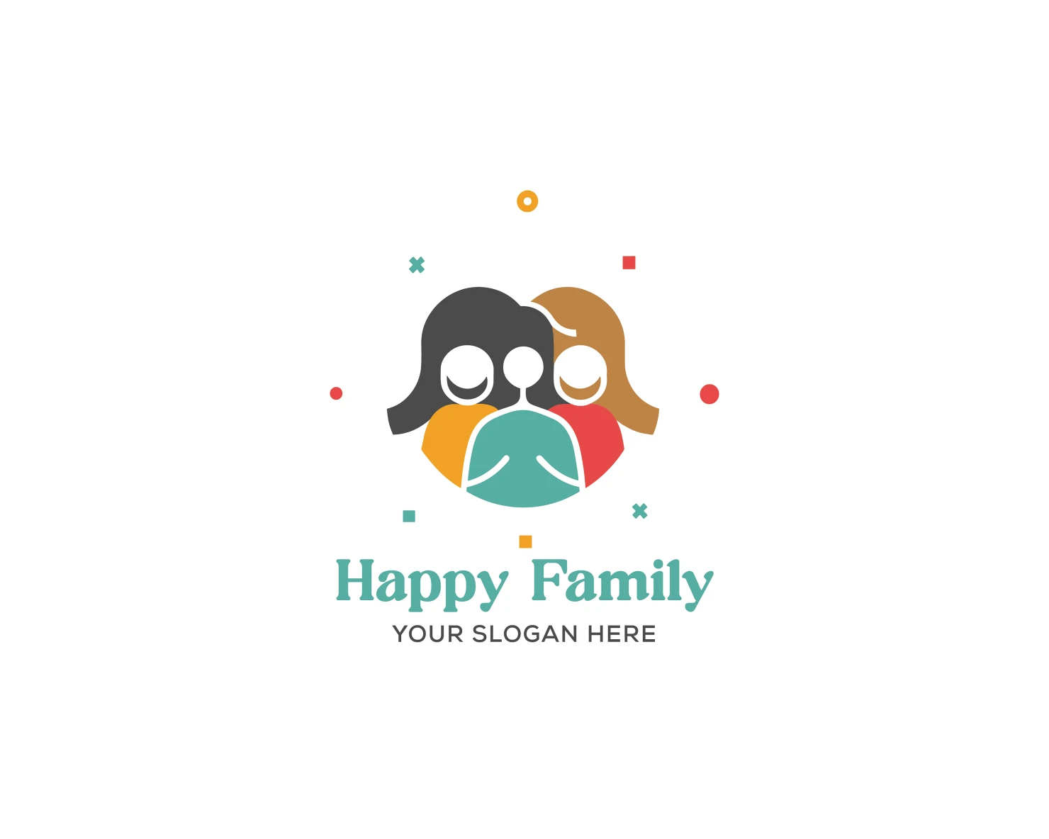 Happy family customizable logo design #33436