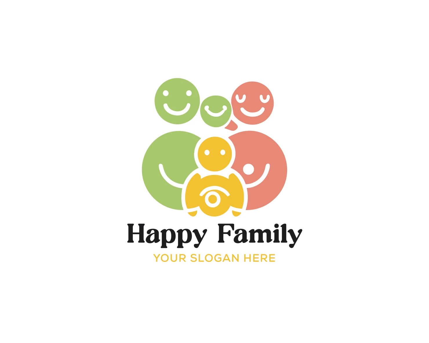 Happy family customizable logo design #33437