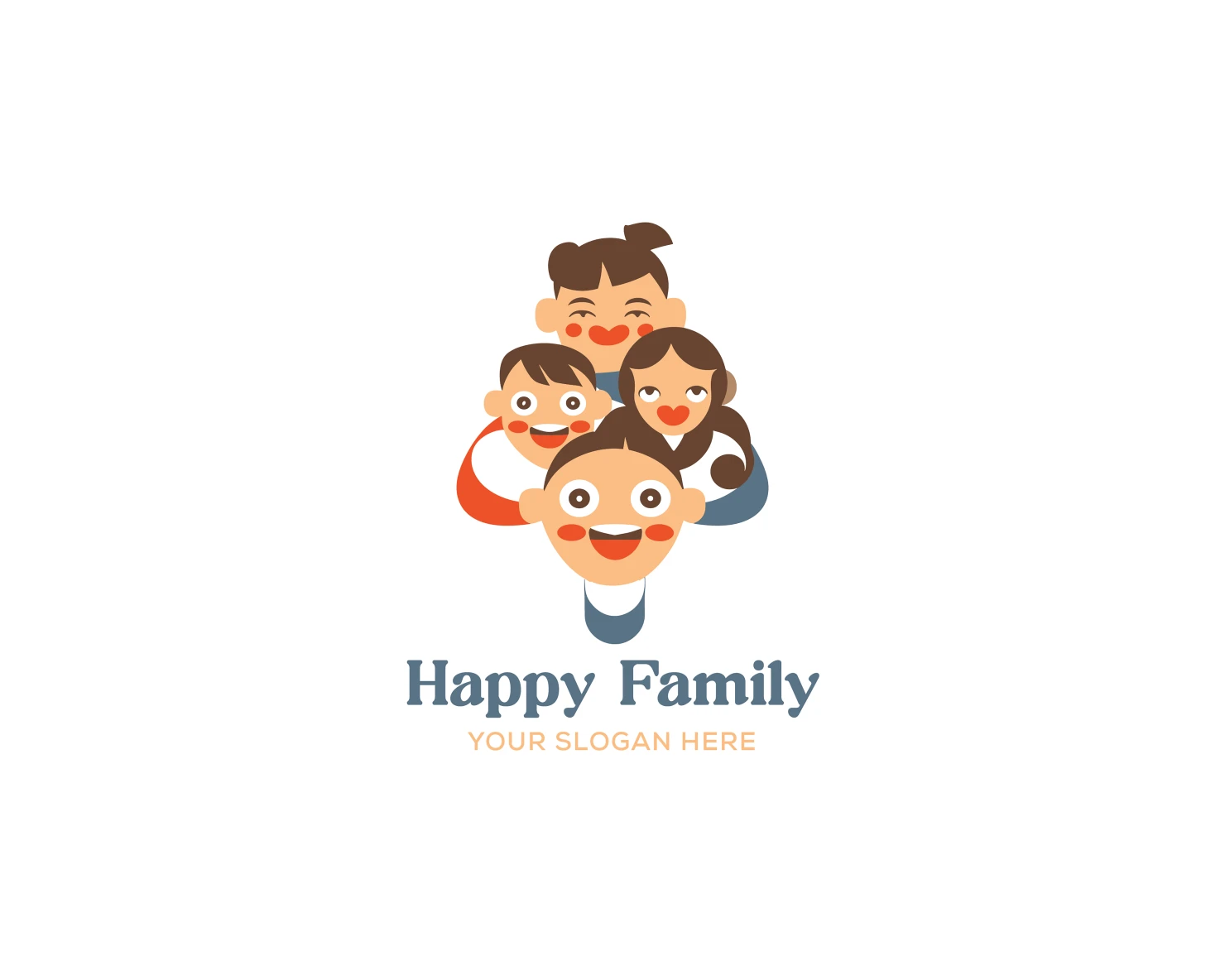 Happy family customizable logo design #33438