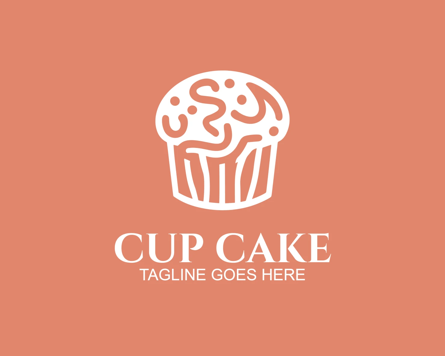 Cup cake customizable logo design #33512