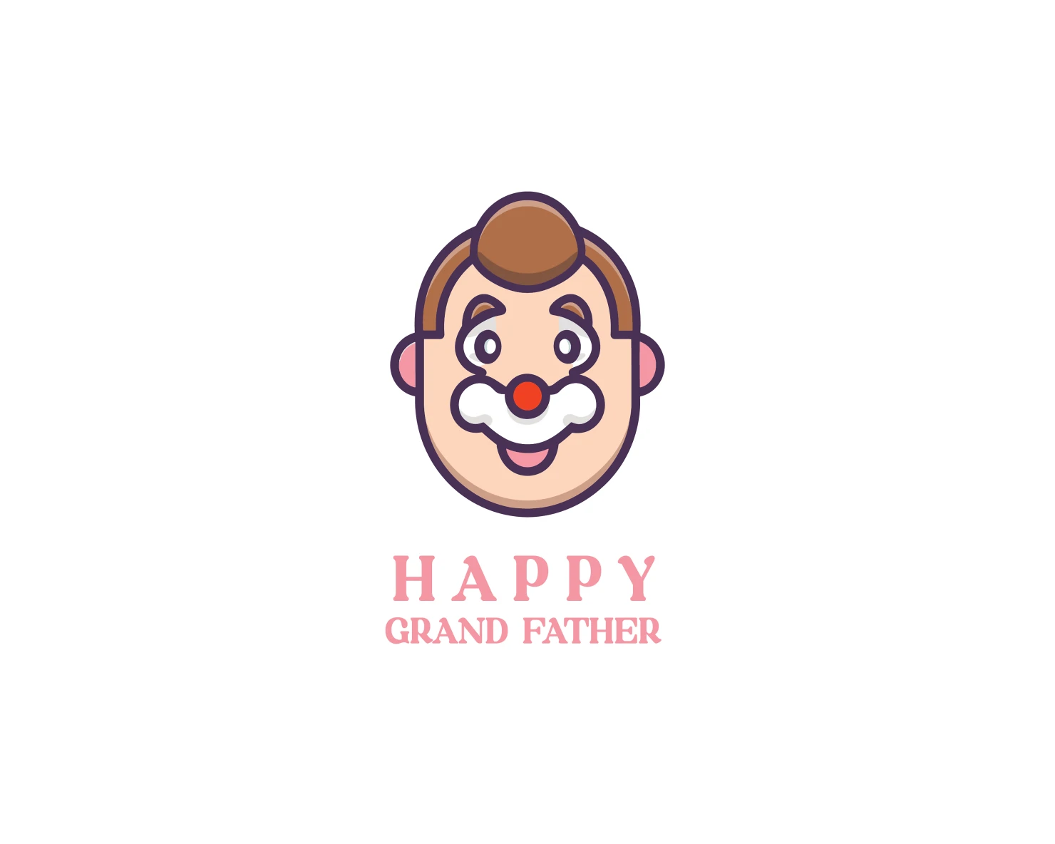 Happy grand father customizable logo design #33557