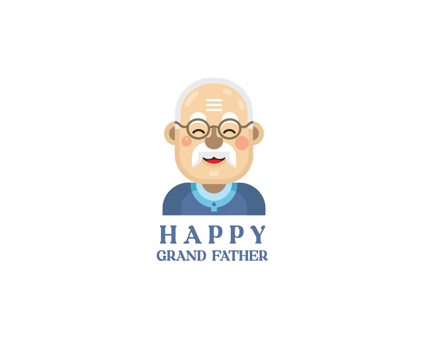 Happy grand father customizable logo design #33559