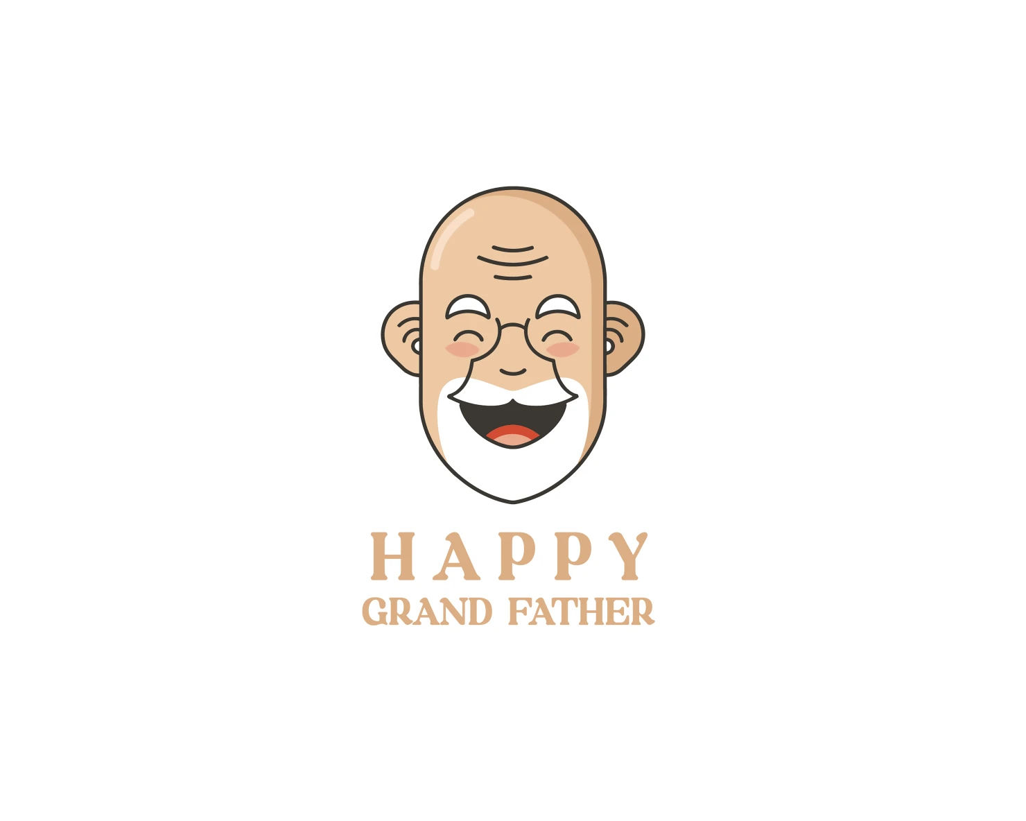 Happy grand father customizable logo design #33561