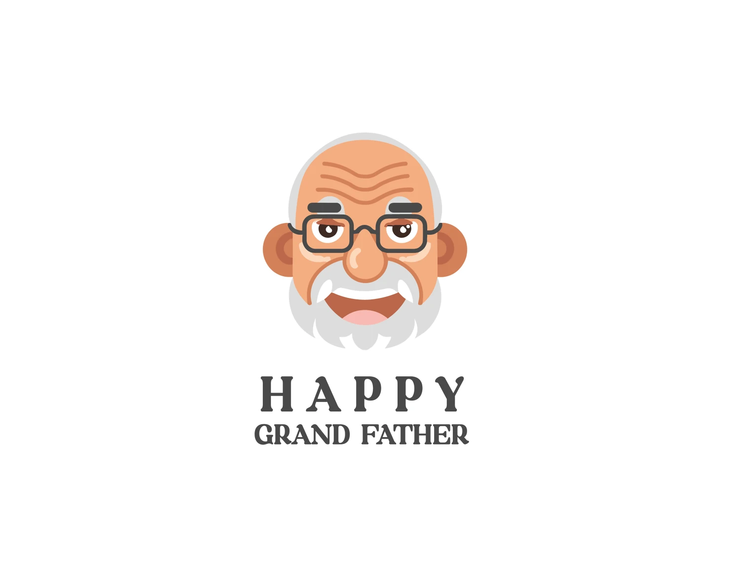 Happy grand father customizable logo design #33563