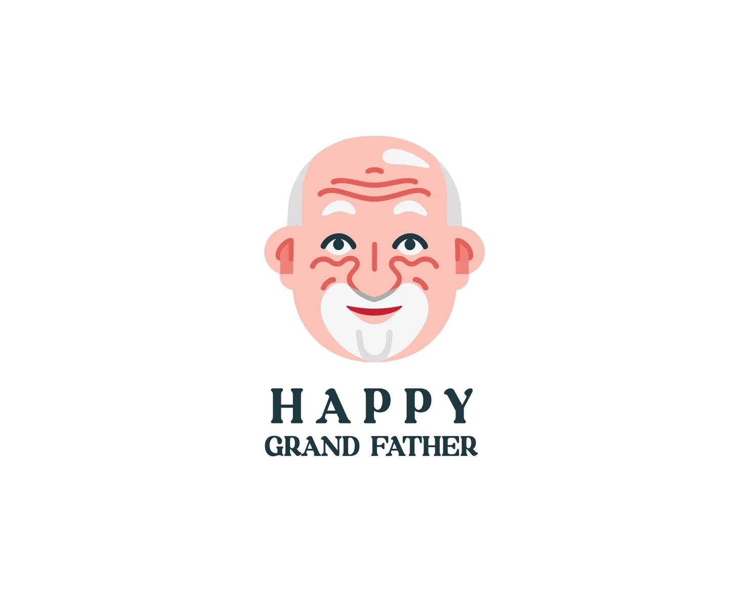 Happy grand father customizable logo design #33564